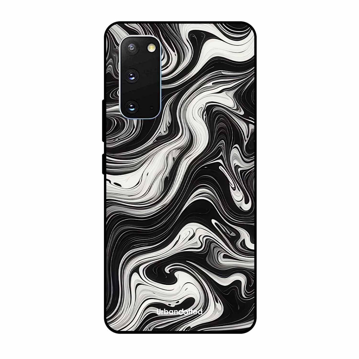 Monochrome Marble Glass Case For Samsung S20