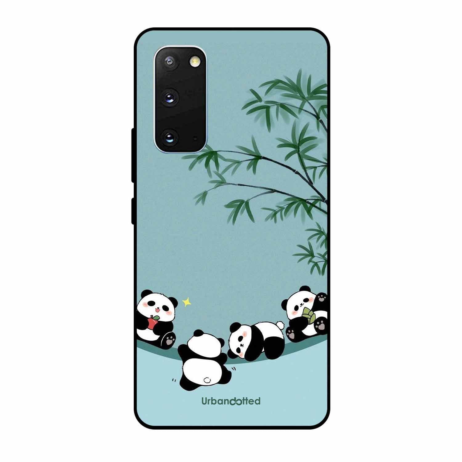 Cute Resting Pandas Glass Case For Samsung S20
