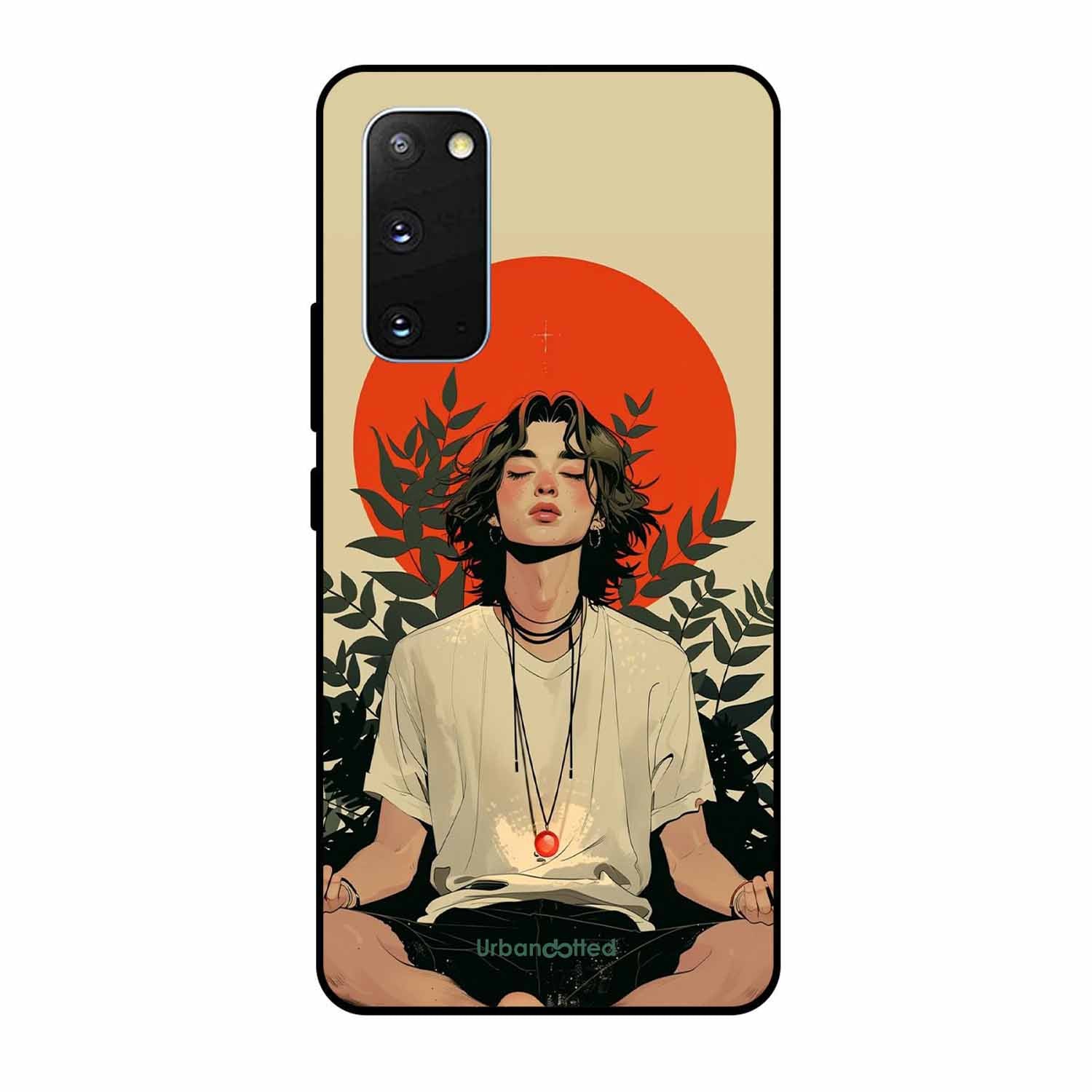 Meditating Figure Glass Case For Samsung S20