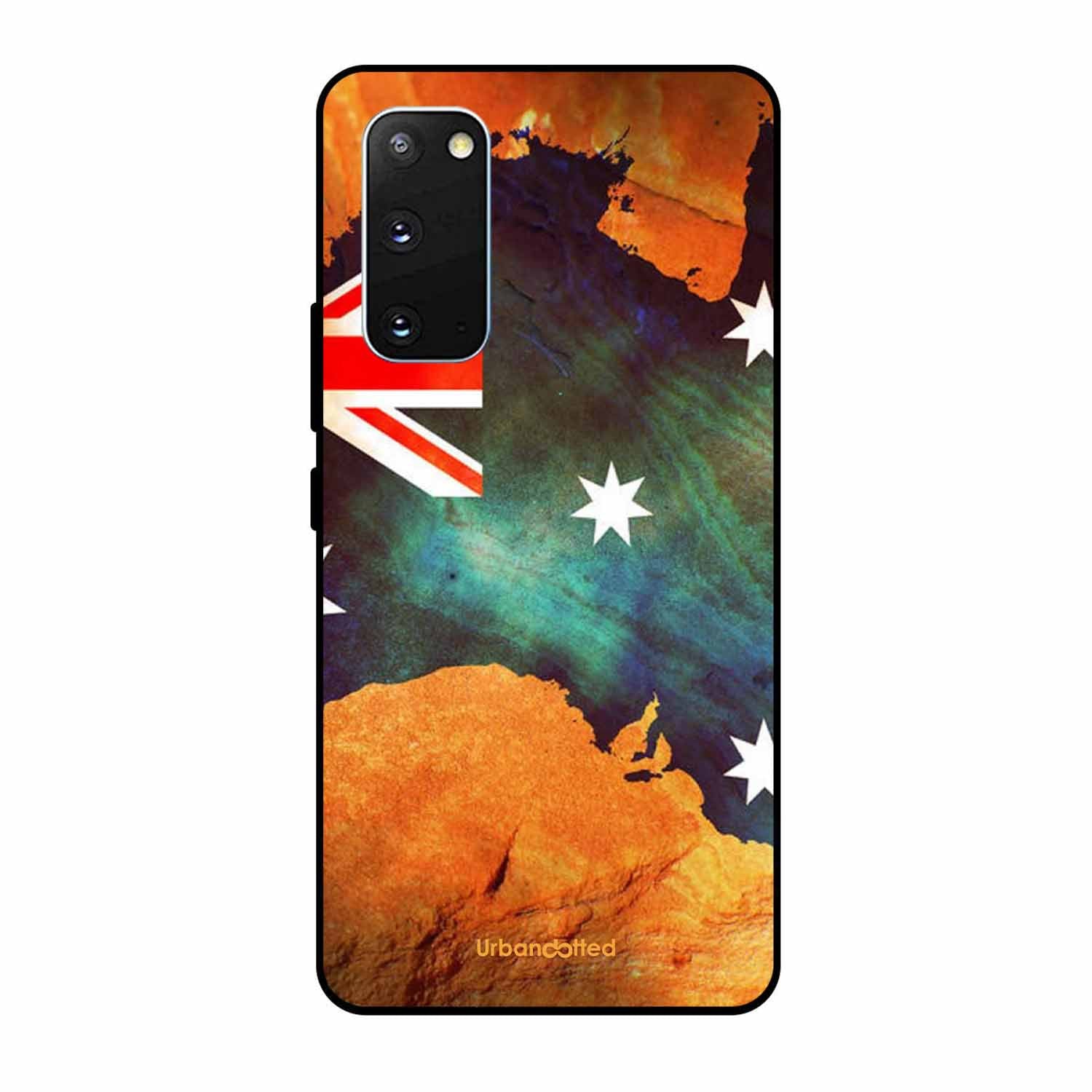 Australian Flag Map Glass Case For Samsung S20
