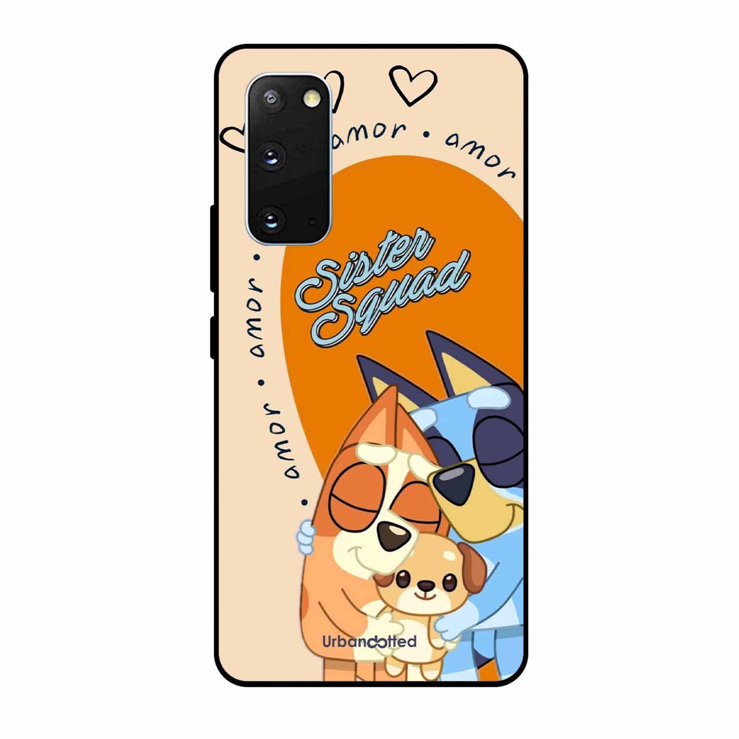 Aussie Cartoon Sisters Glass Case For Samsung S20