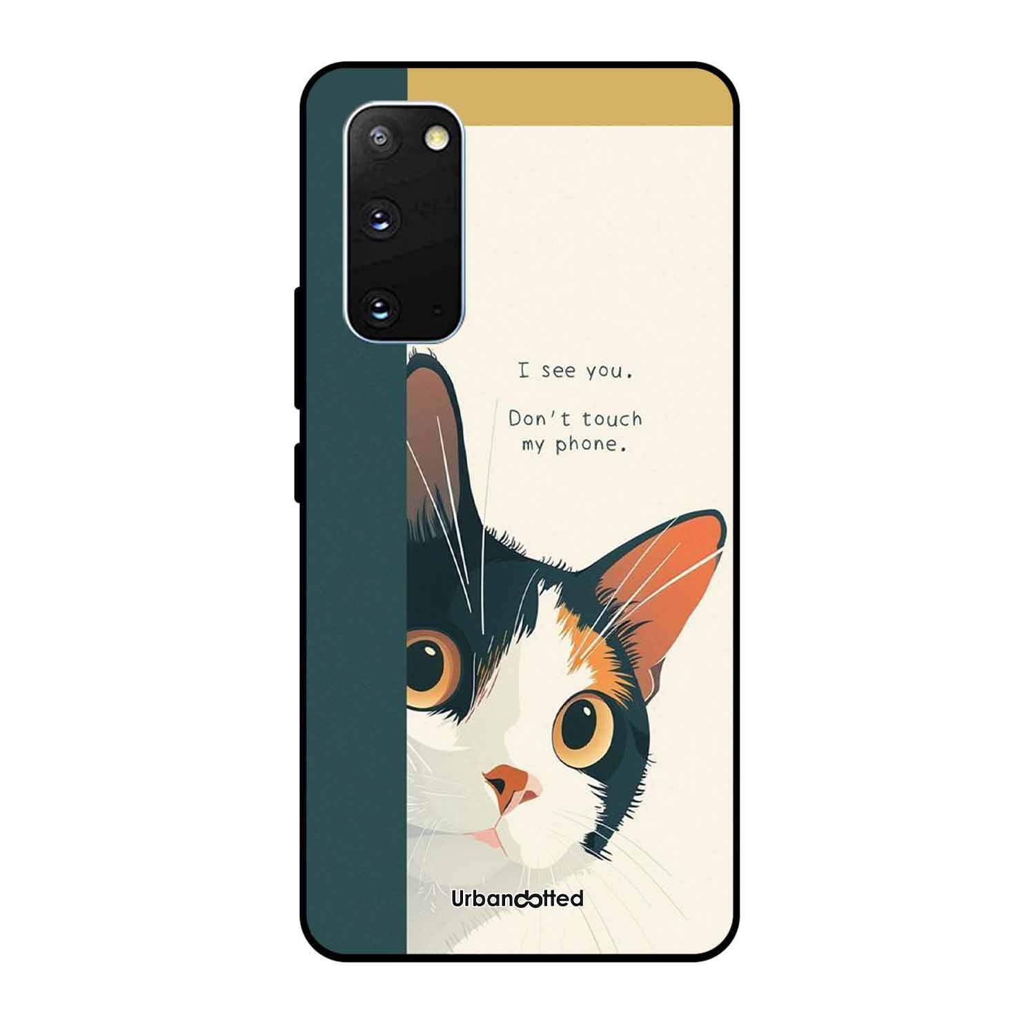 No Touch My Phone Cat Glass Case For Samsung S20