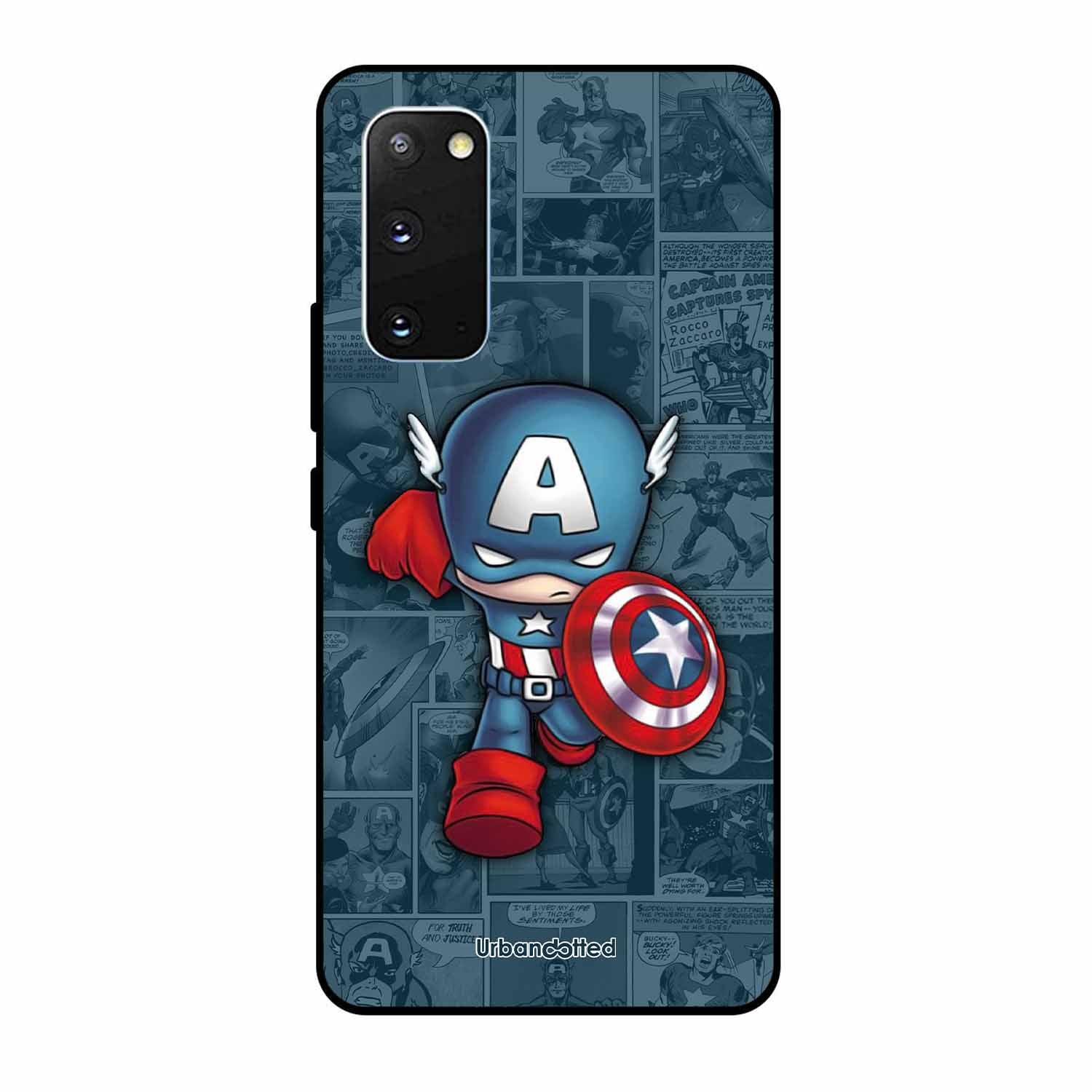 Captain America Glass Case For Samsung S20