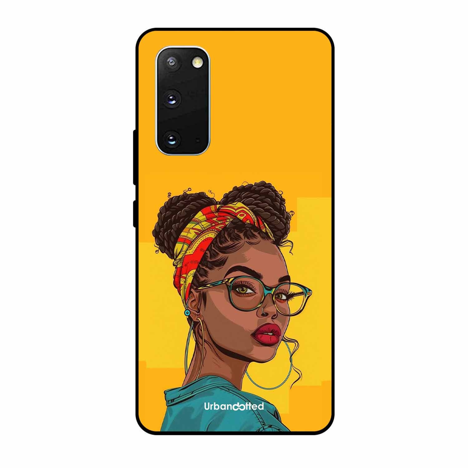 Headscarf Beauty Glass Case For Samsung S20