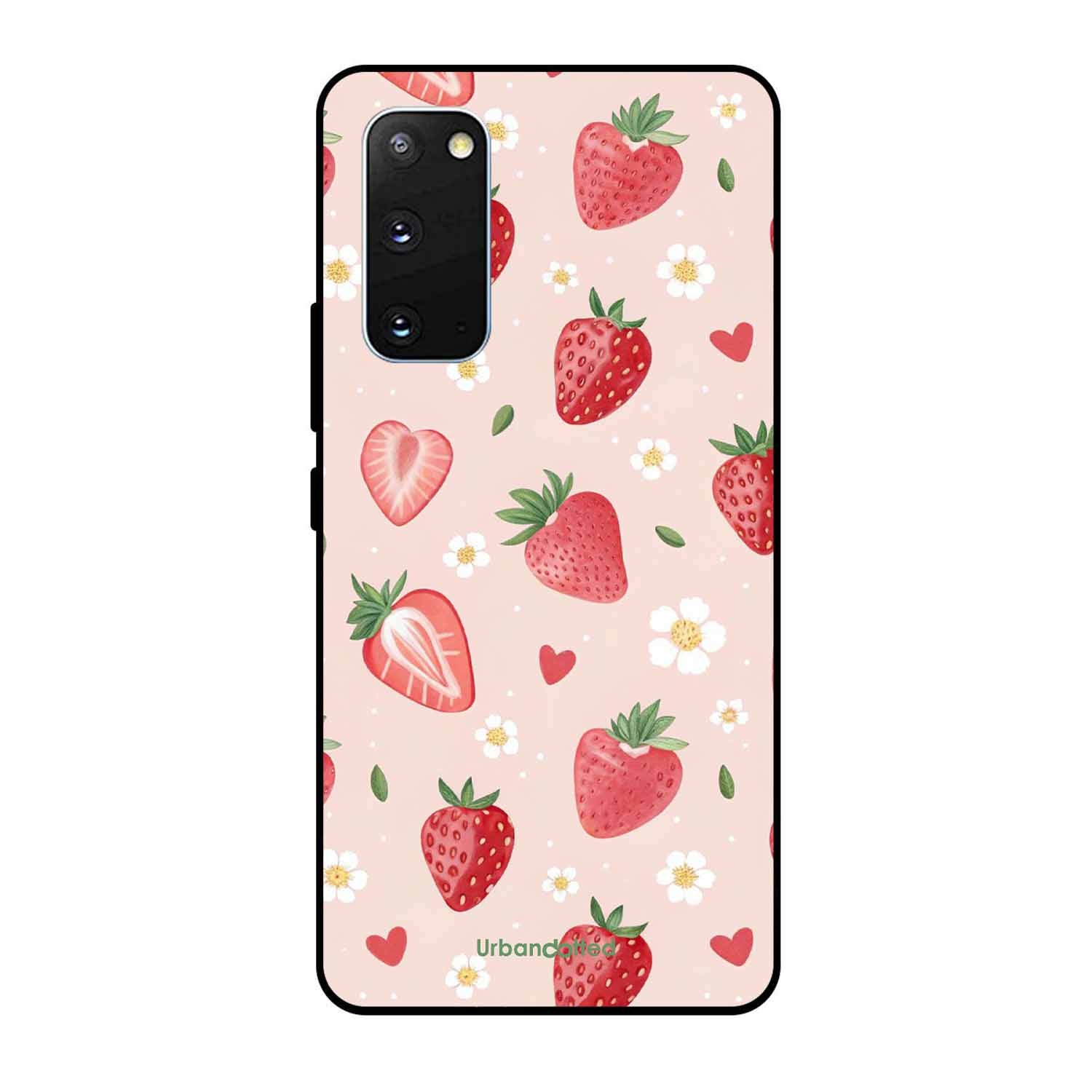 Strawberry Sweetheart Glass Case For Samsung S20