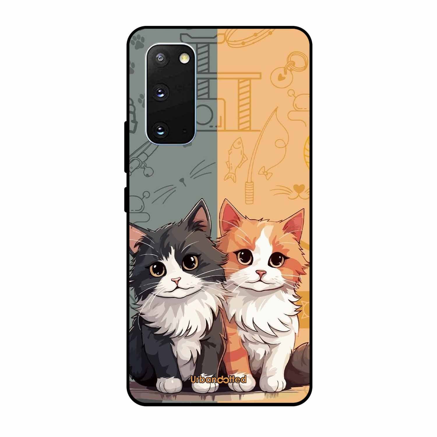Yin and Yang Cats Glass Case For Samsung S20