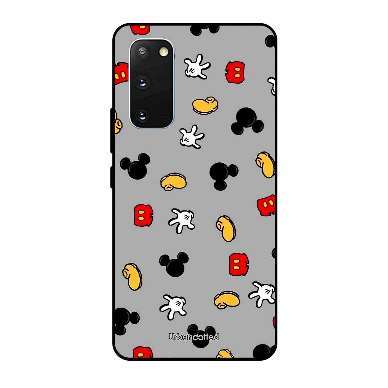 Whimsical Mouse Pattern Glass Case For Samsung S20