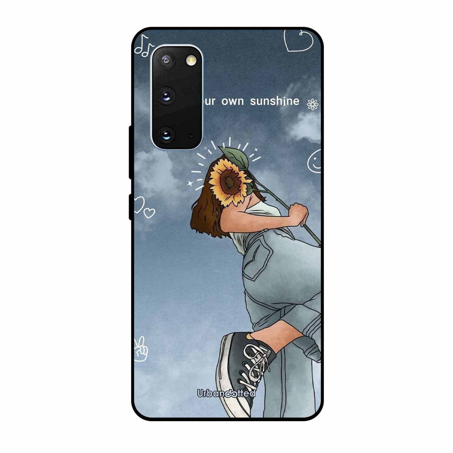 Girl with Sunflower Crown Glass Case For Samsung S20