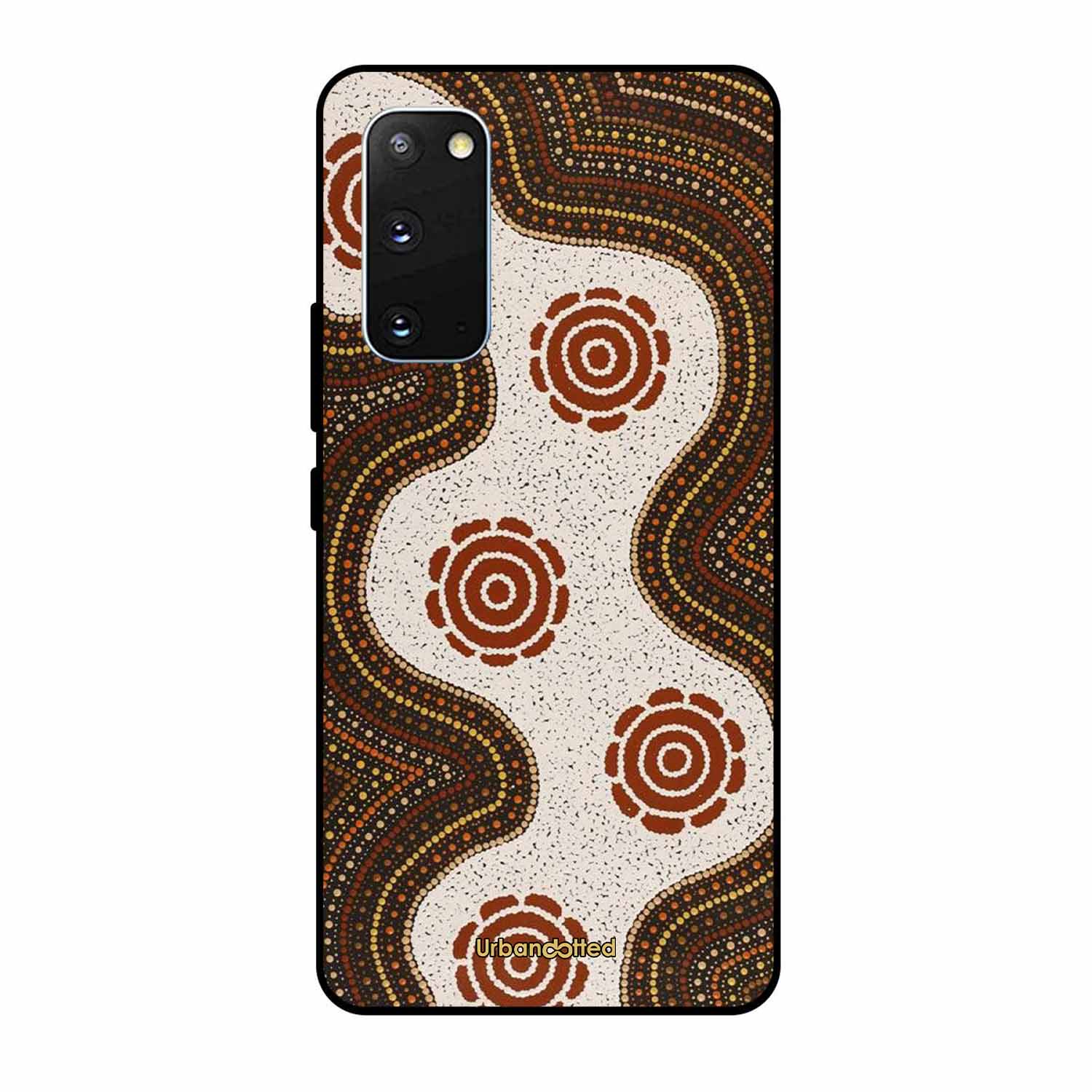 Aboriginal Dot Art Flow Glass Case For Samsung S20