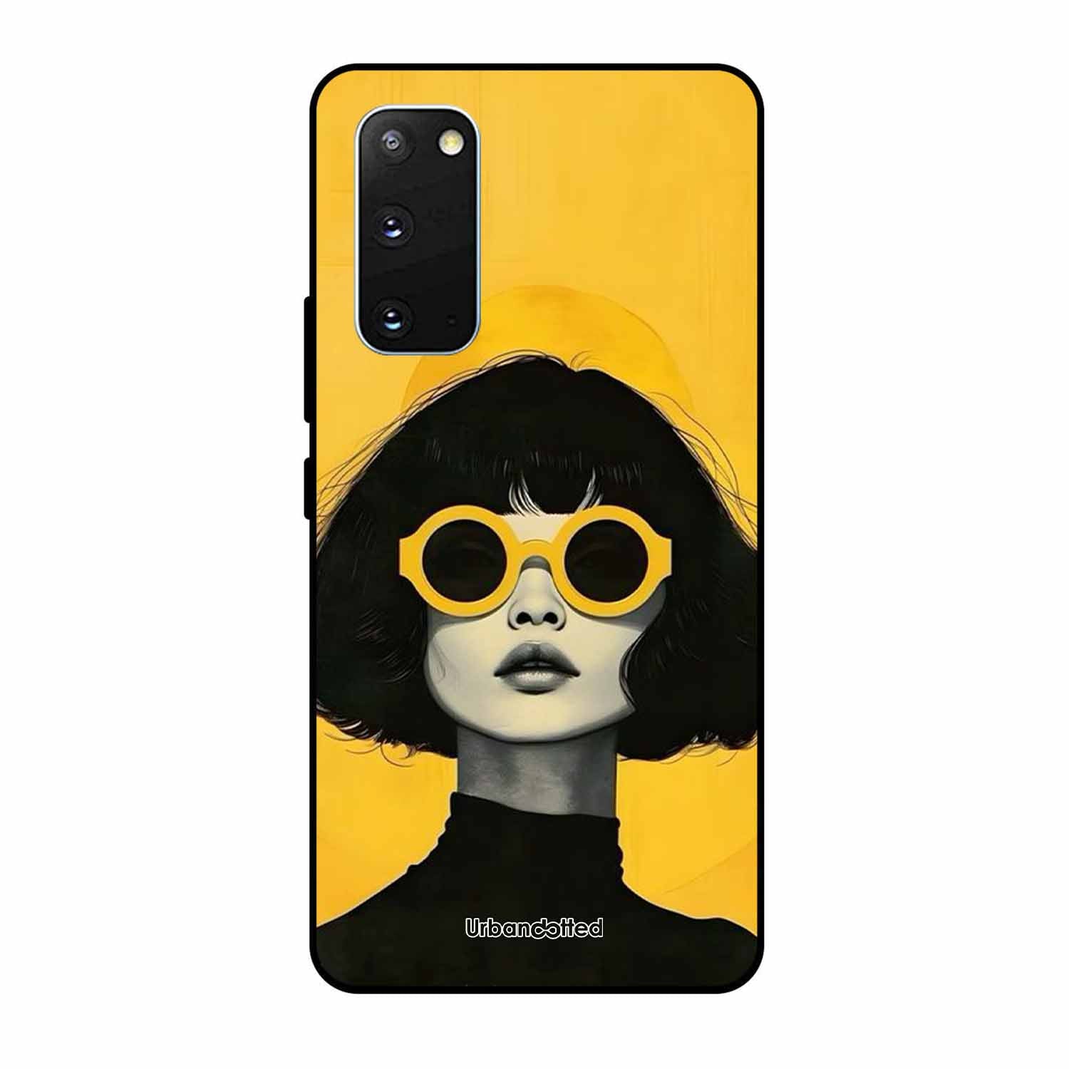Retro Sunglasses Portrait Glass Case For Samsung S20