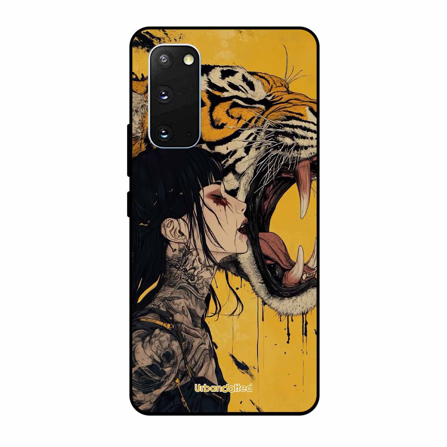 Tattooed Girl with Tiger Glass Case For Samsung S20