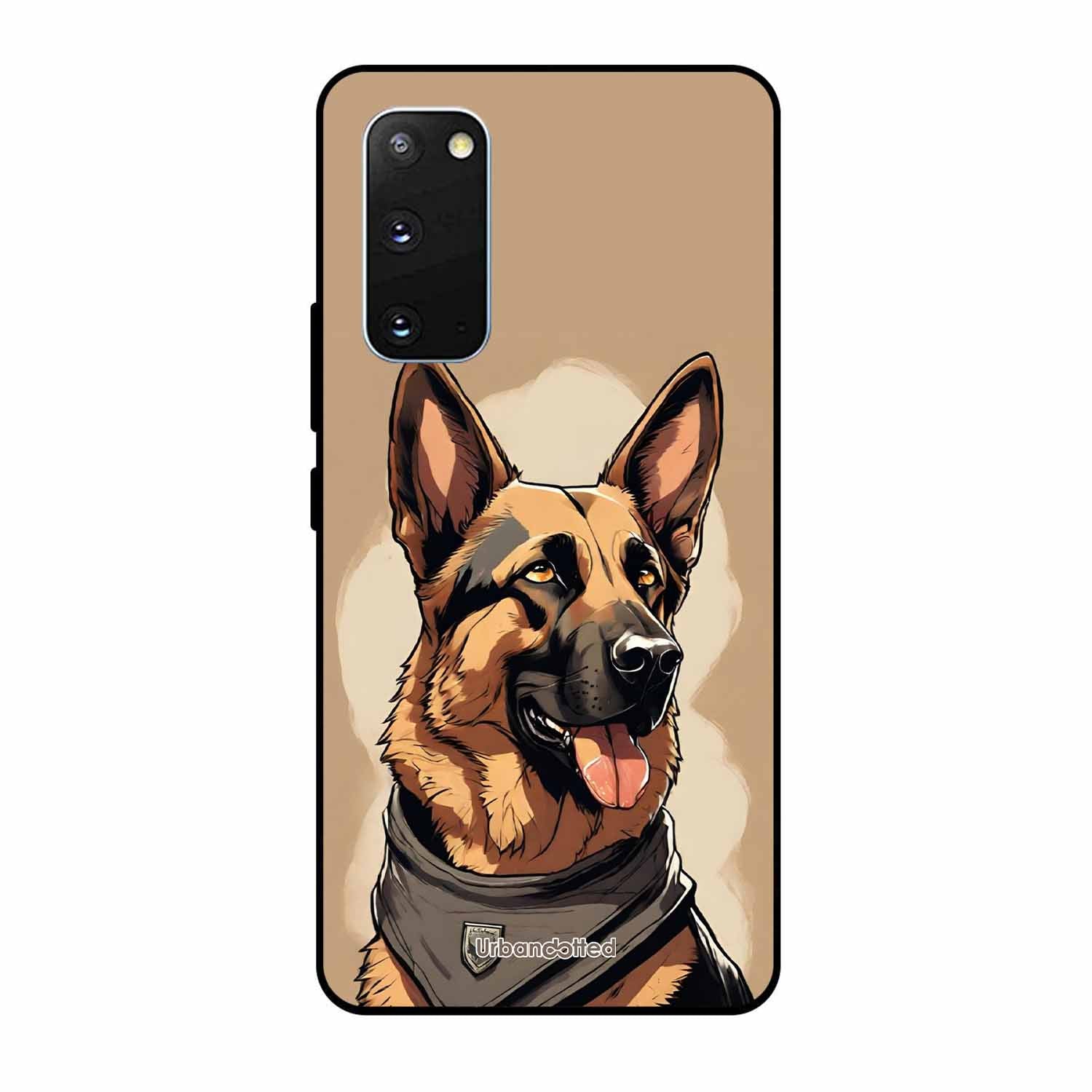 German Shepherd Portrait Glass Case For Samsung S20