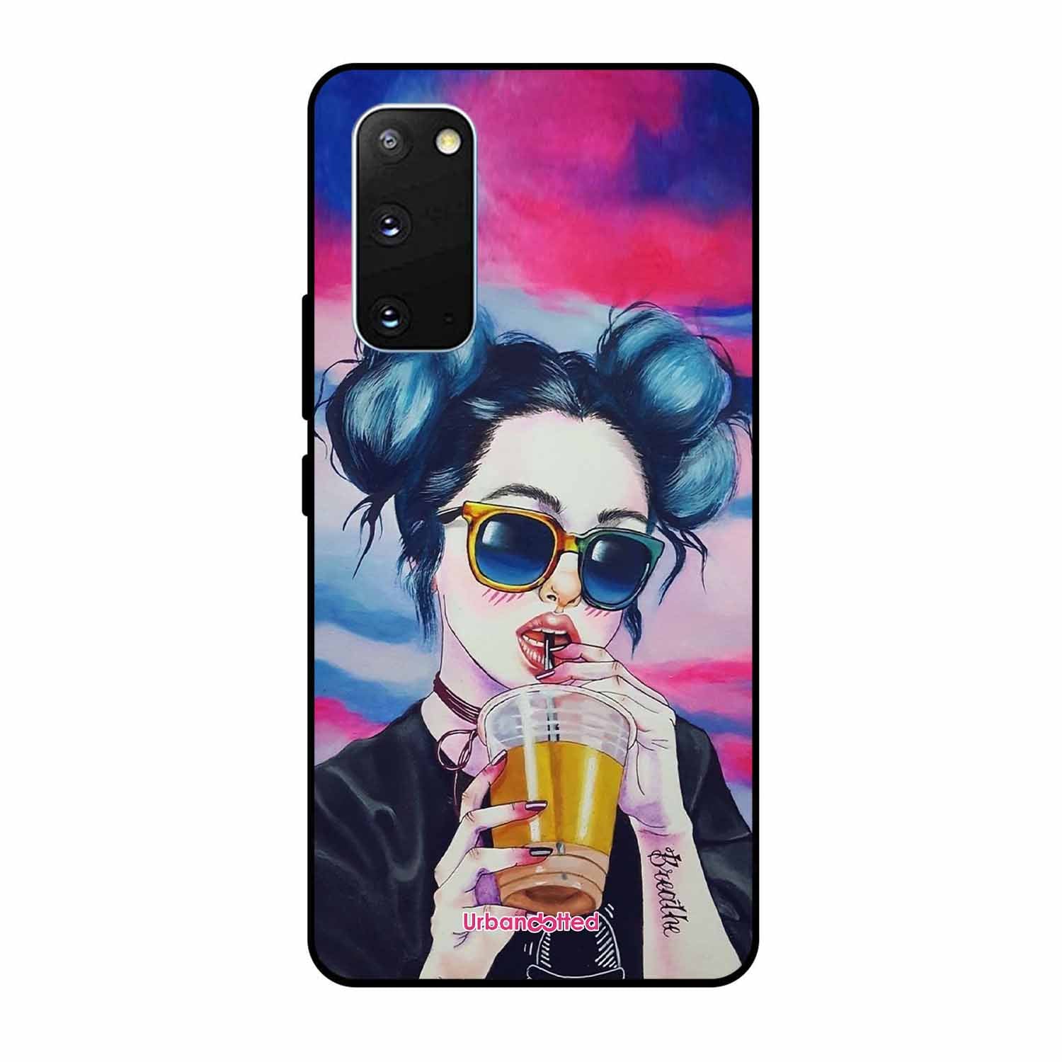 "Breathe" Tattoo Girl Glass Case For Samsung S20