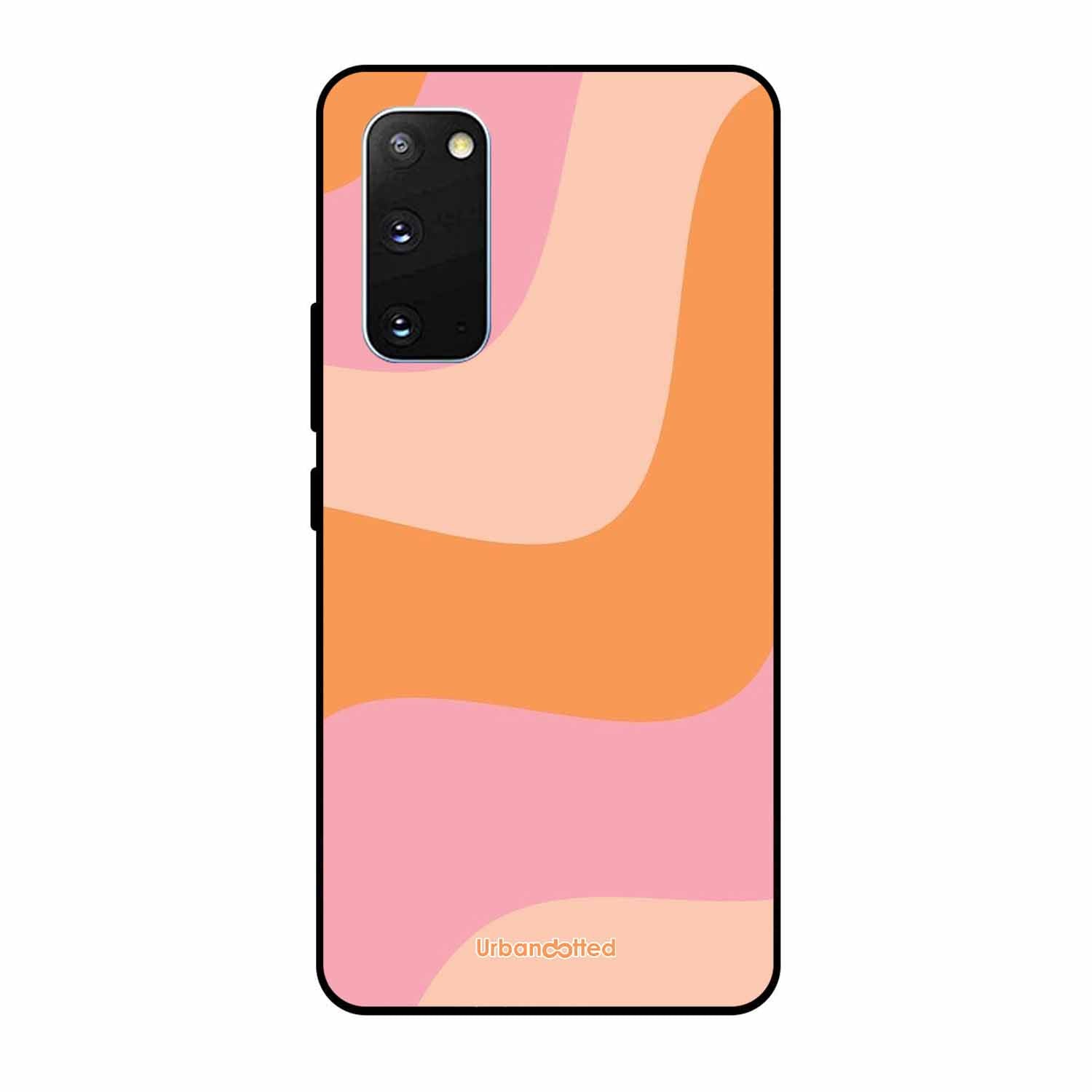 Soft Swirling Stripes Glass Case For Samsung S20
