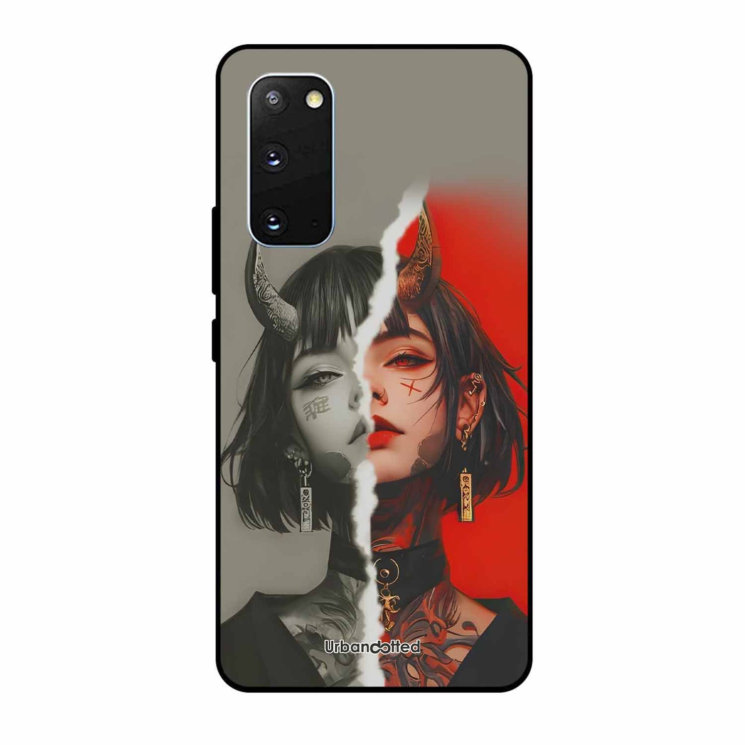 Yin Yang Demon Art Glass Case For Samsung S20
