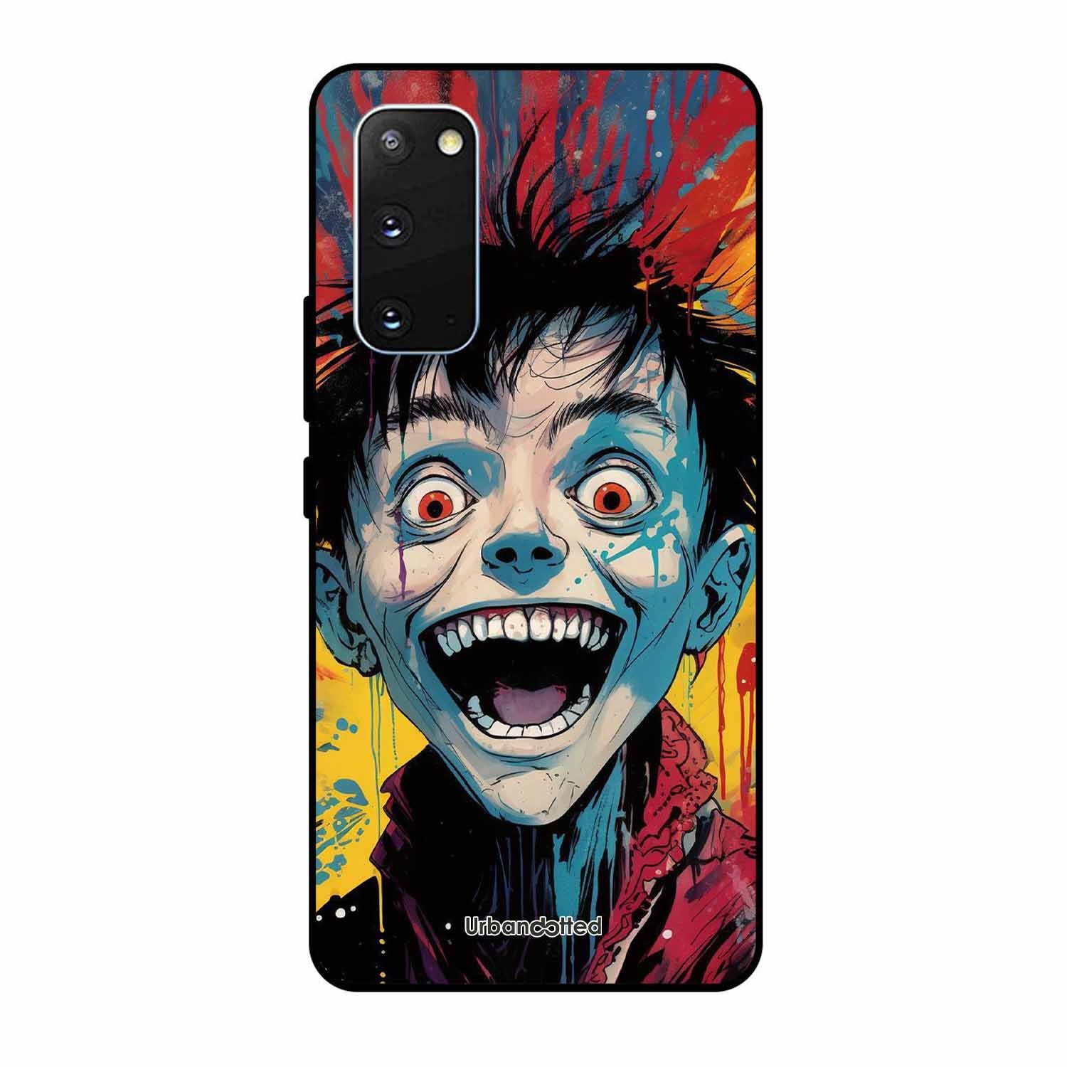 Distorted Joy Illustration Glass Case For Samsung S20