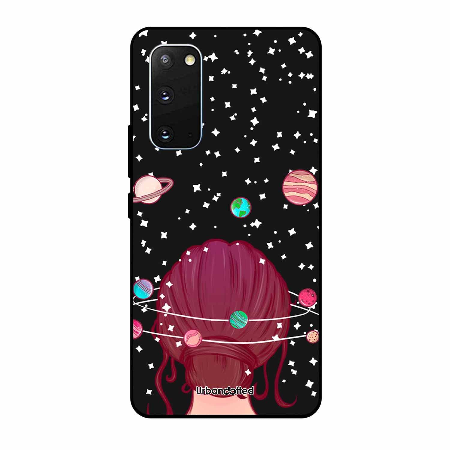 Galactic Hair Space Girl Glass Case For Samsung S20