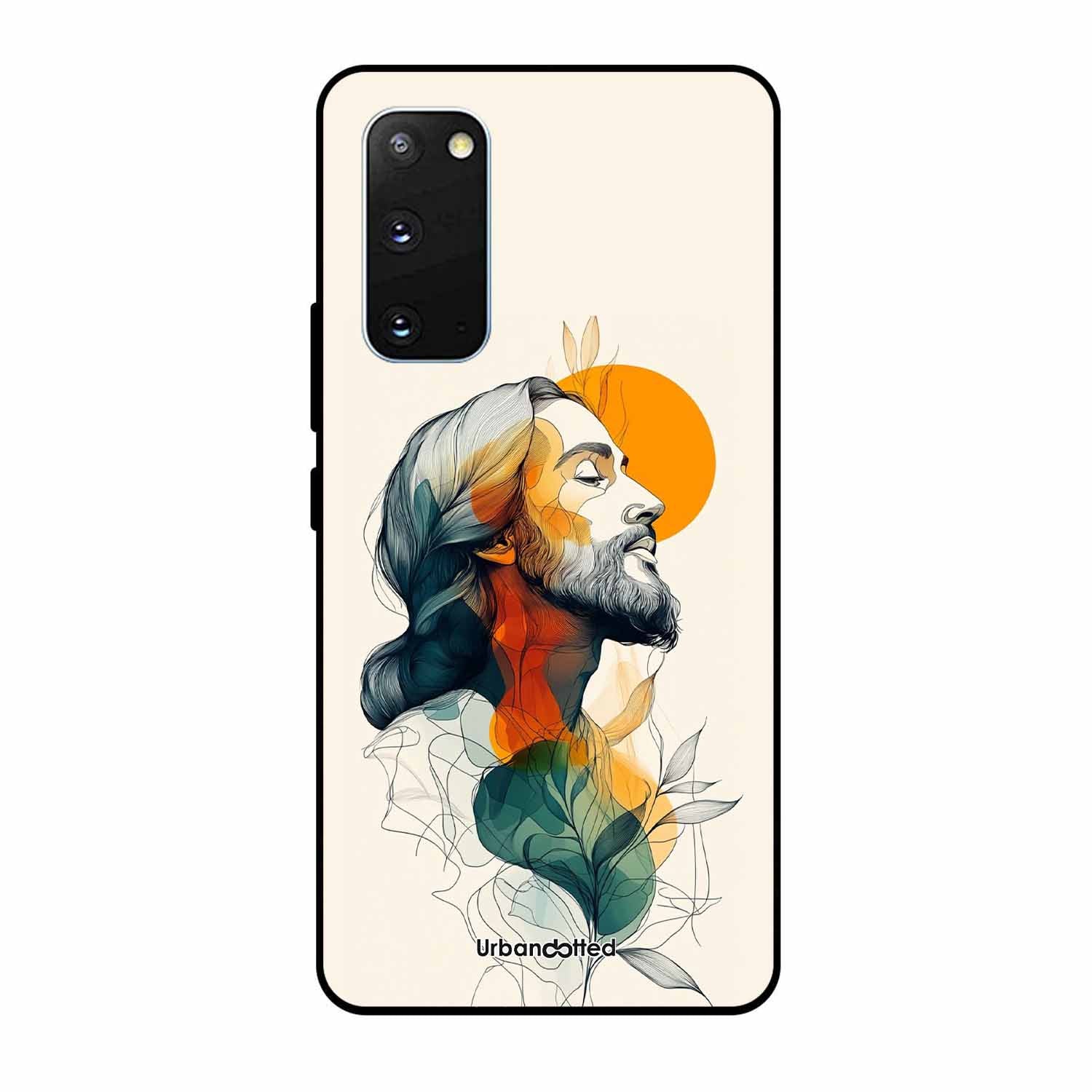Jesus in Profile Prayer Glass Case For Samsung S20