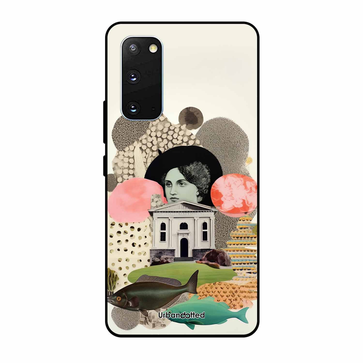 Whimsical Mixed Media Art Glass Case For Samsung S20