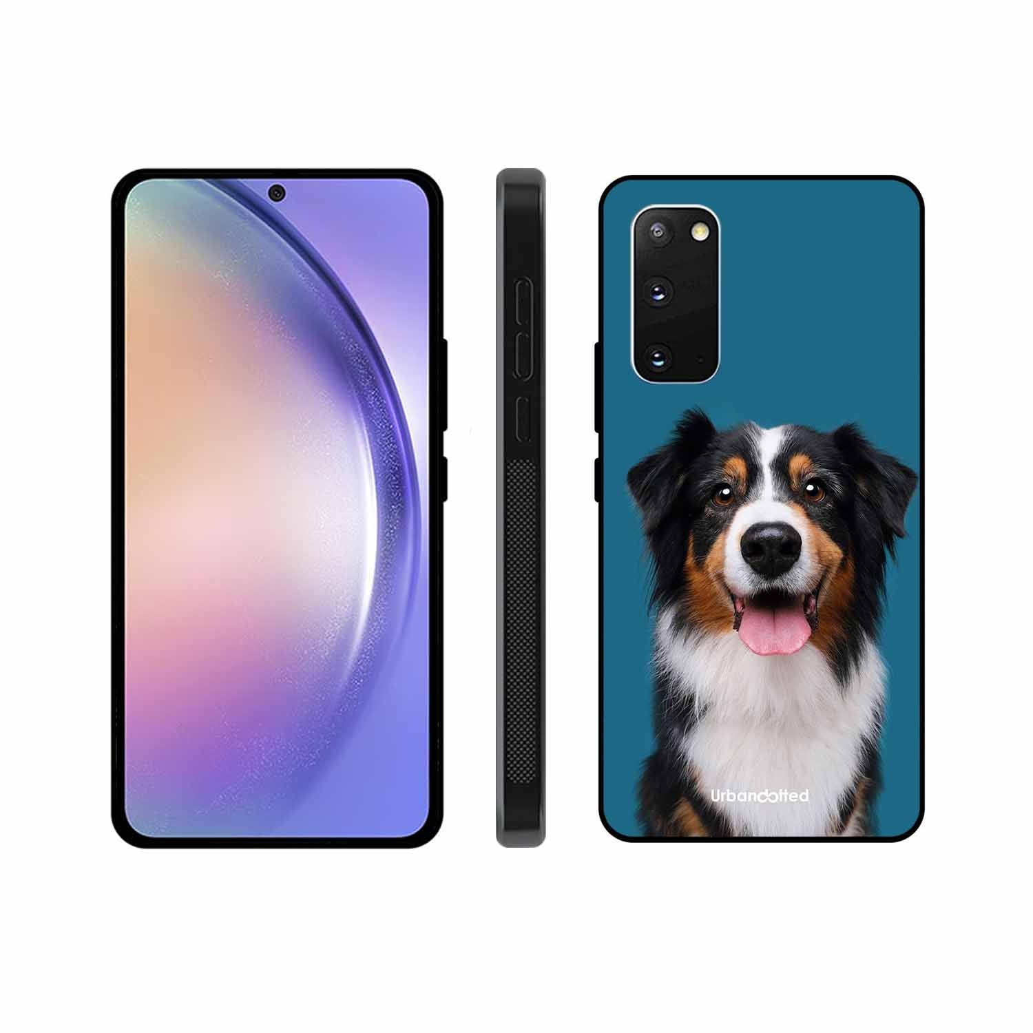 Aussie Shepherd Smile Glass Case For Samsung S20