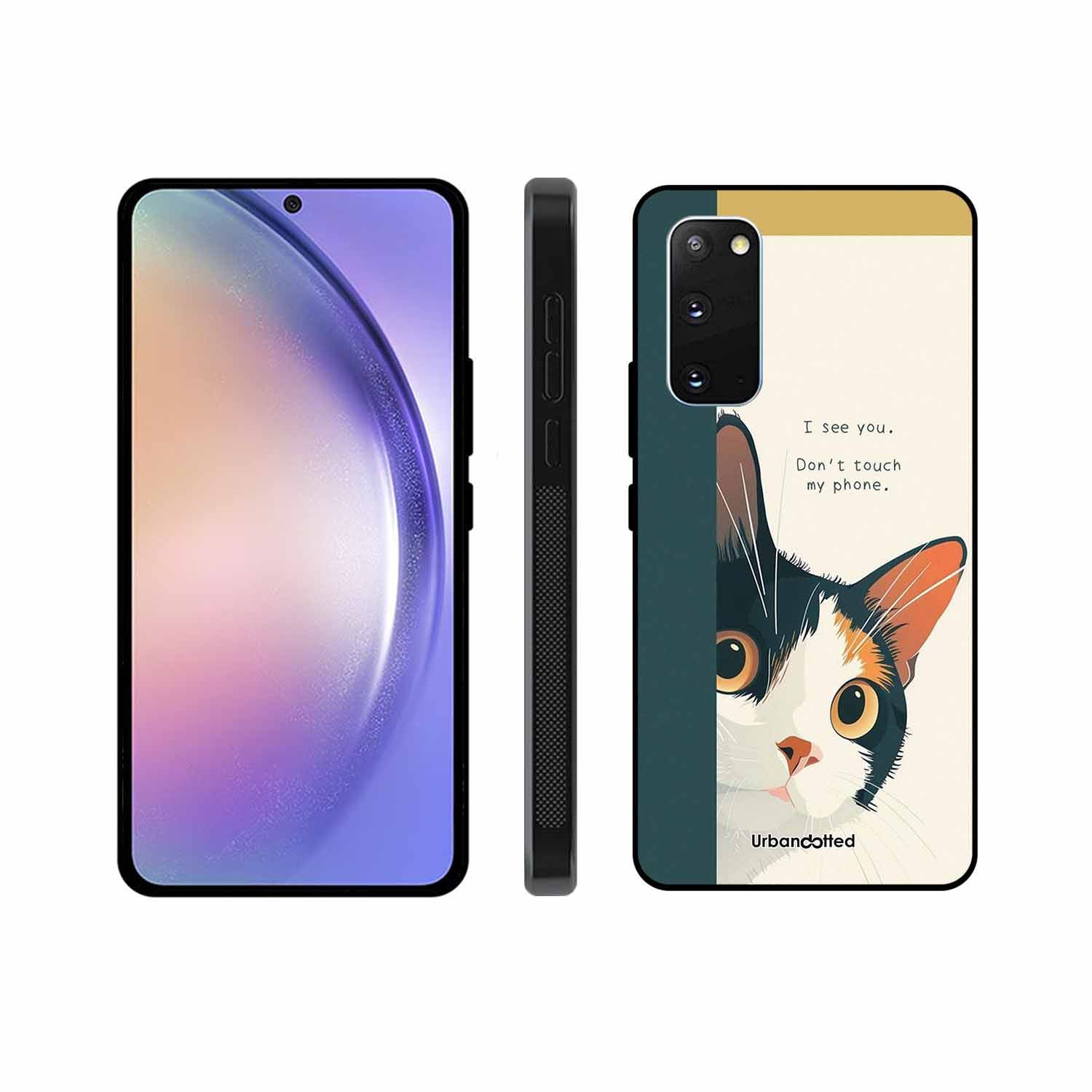 No Touch My Phone Cat Glass Case For Samsung S20