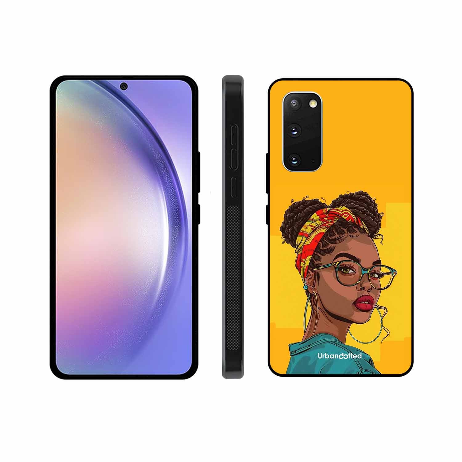 Headscarf Beauty Glass Case For Samsung S20