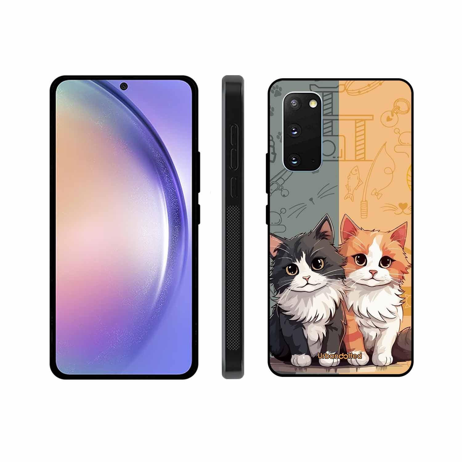 Yin and Yang Cats Glass Case For Samsung S20
