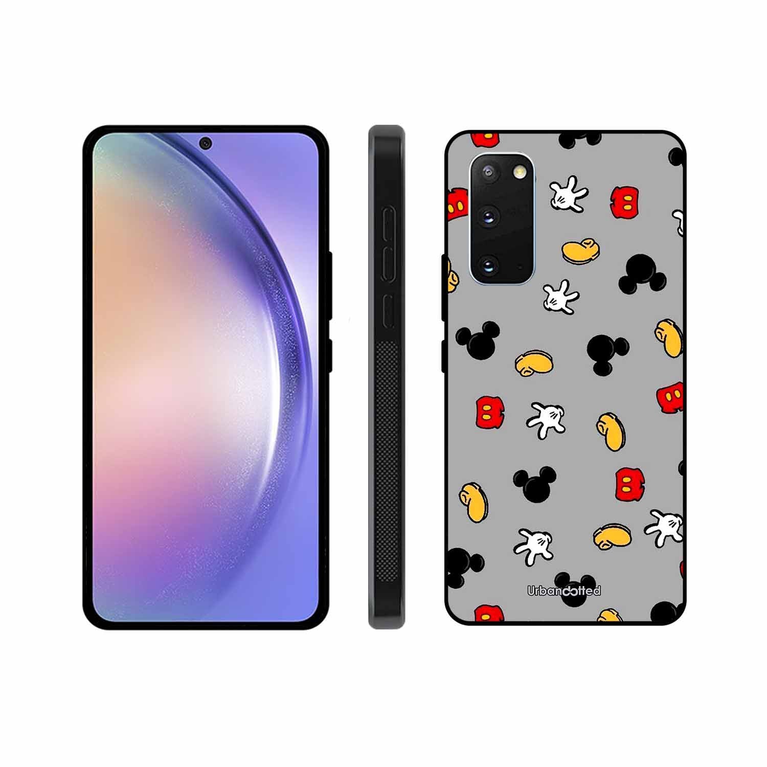 Whimsical Mouse Pattern Glass Case For Samsung S20