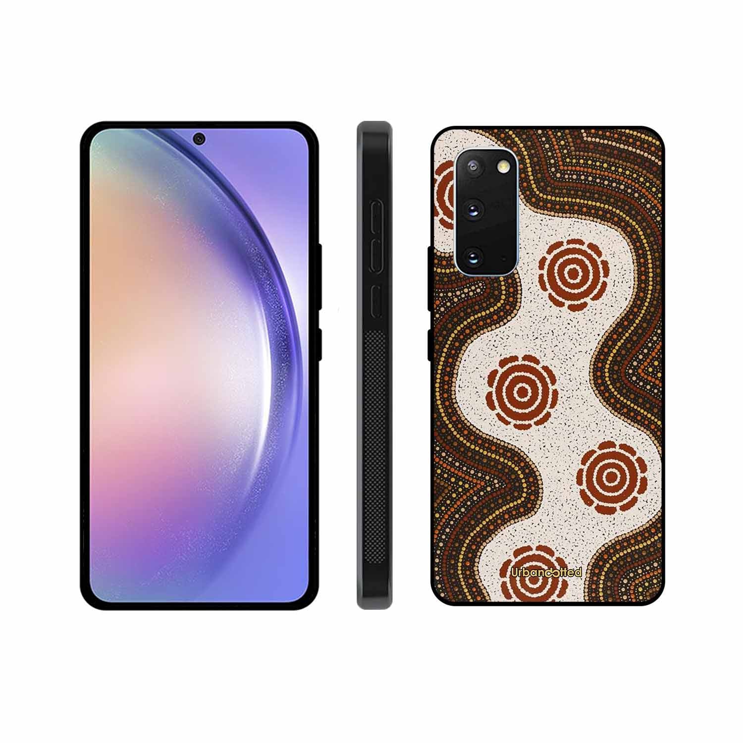 Aboriginal Dot Art Flow Glass Case For Samsung S20