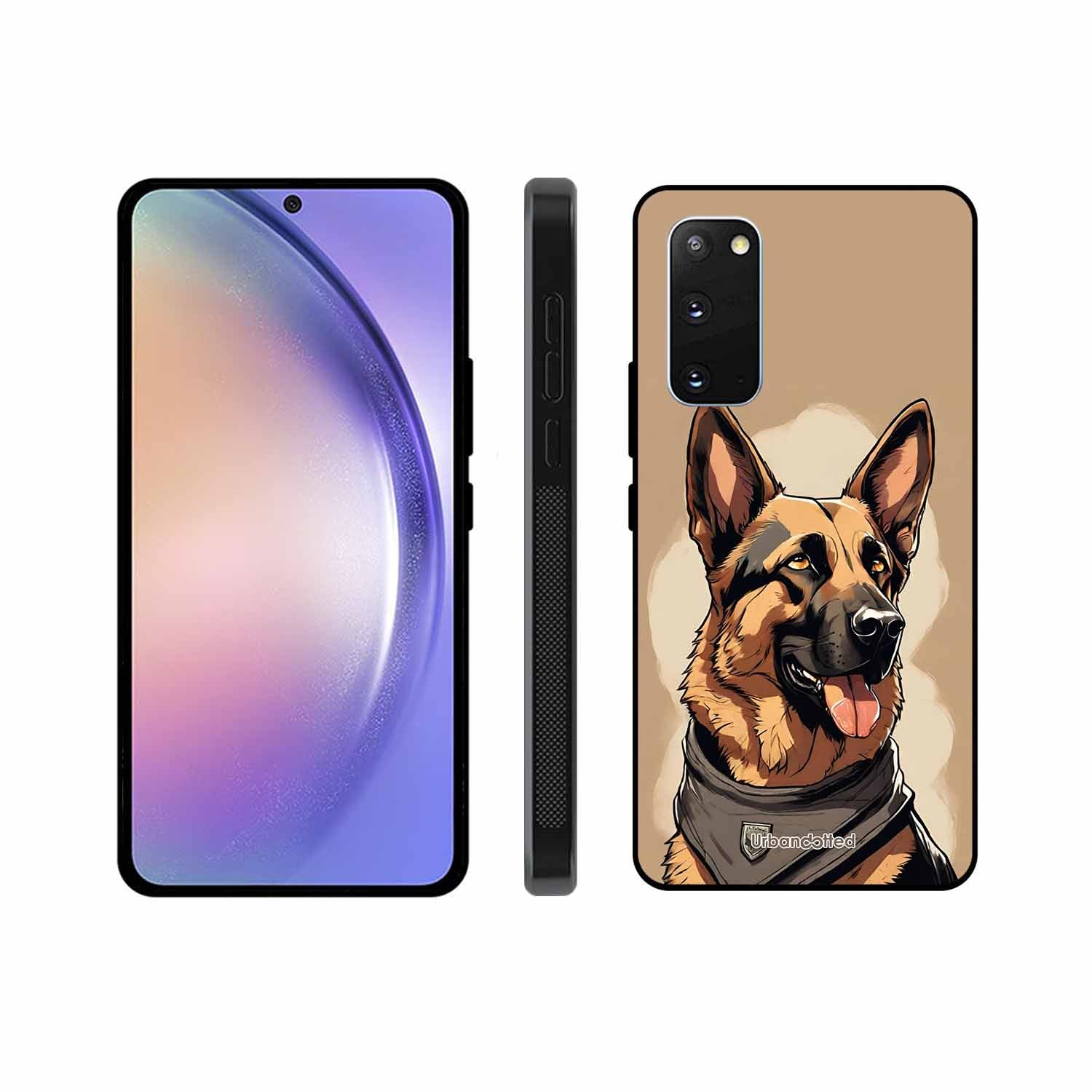 German Shepherd Portrait Glass Case For Samsung S20