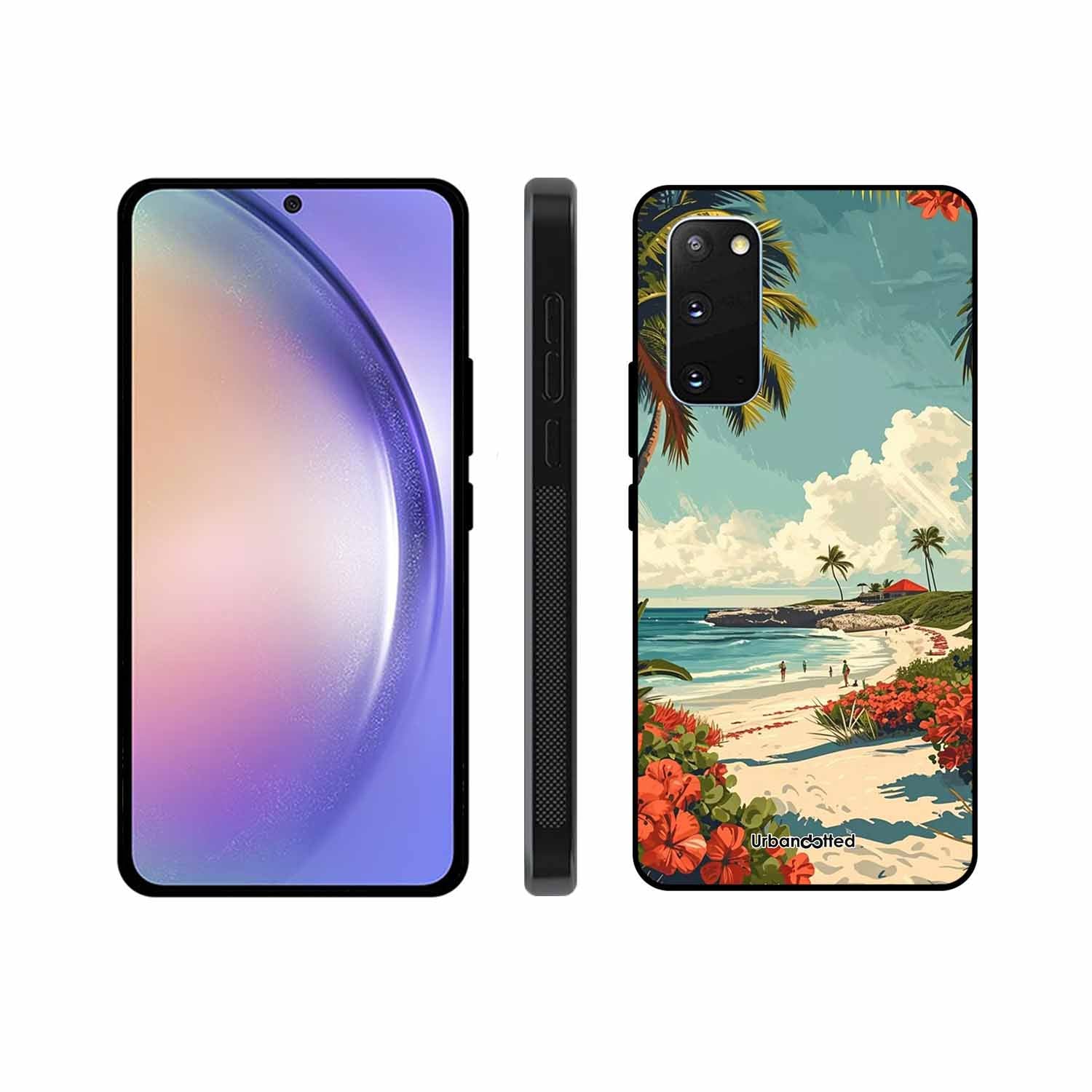 Tropical Beach Paradise Glass Case For Samsung S20