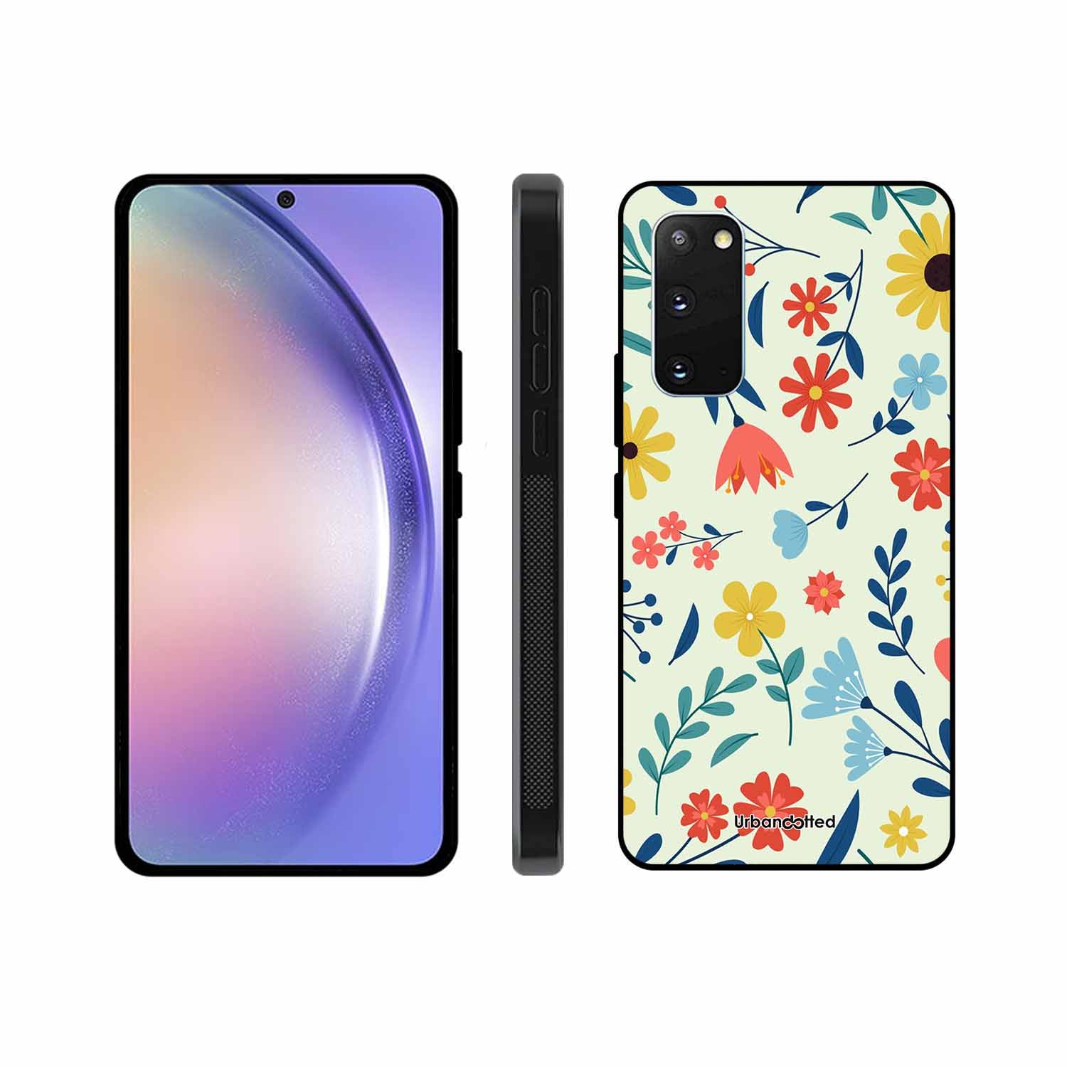 Colorful Wildflower Meadow Glass Case For Samsung S20