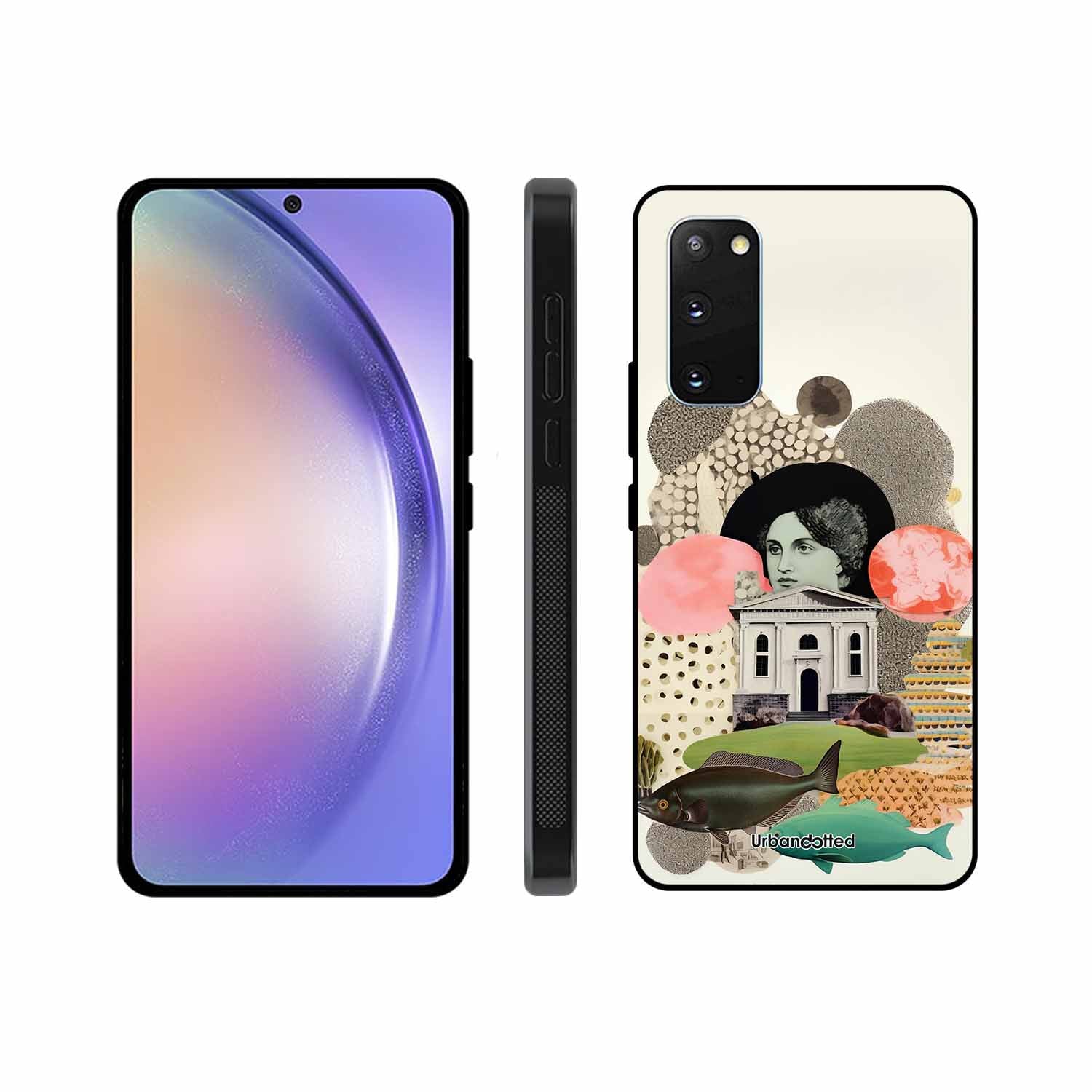 Whimsical Mixed Media Art Glass Case For Samsung S20