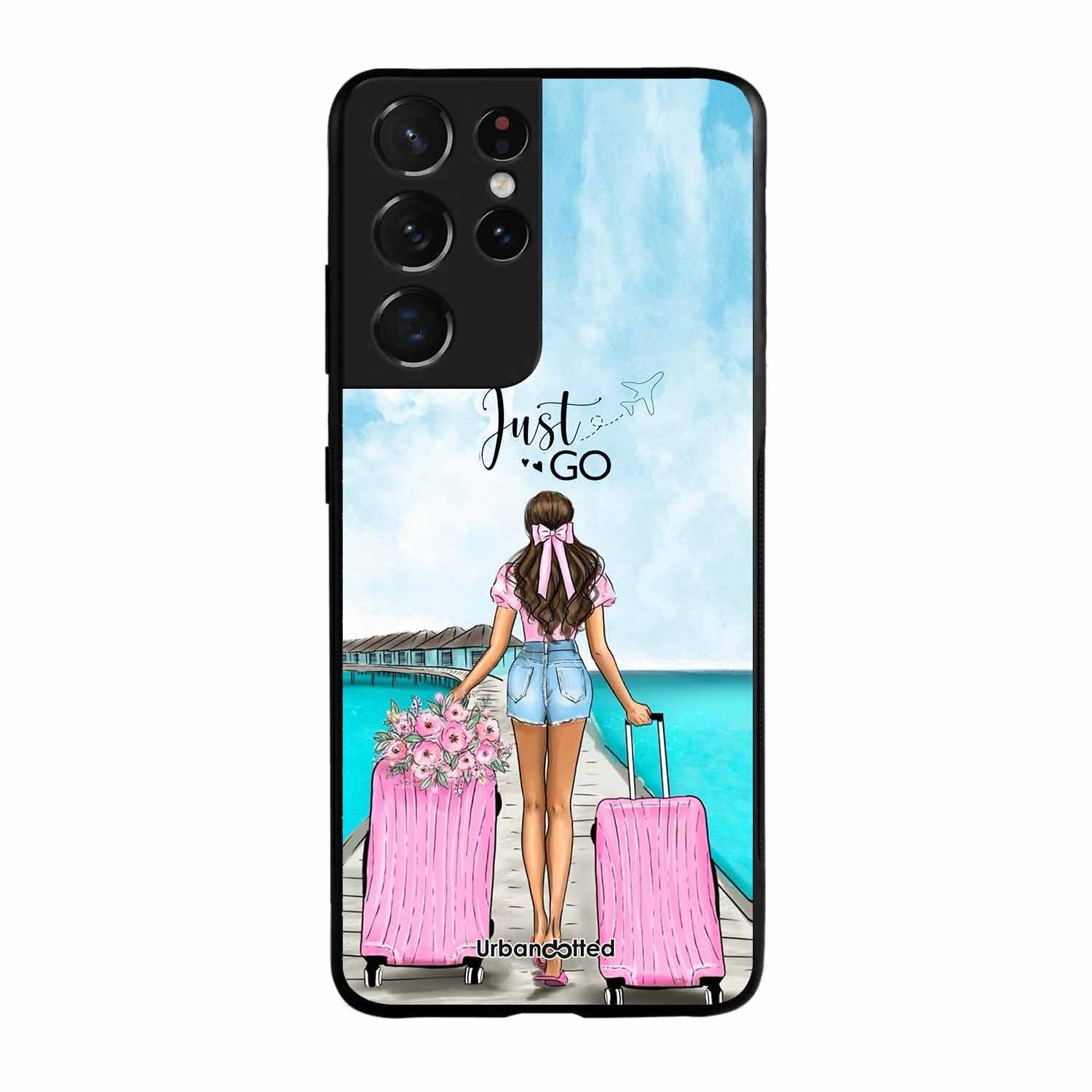 Just Go Travel Glass Case For Samsung S21 Ultra 5G