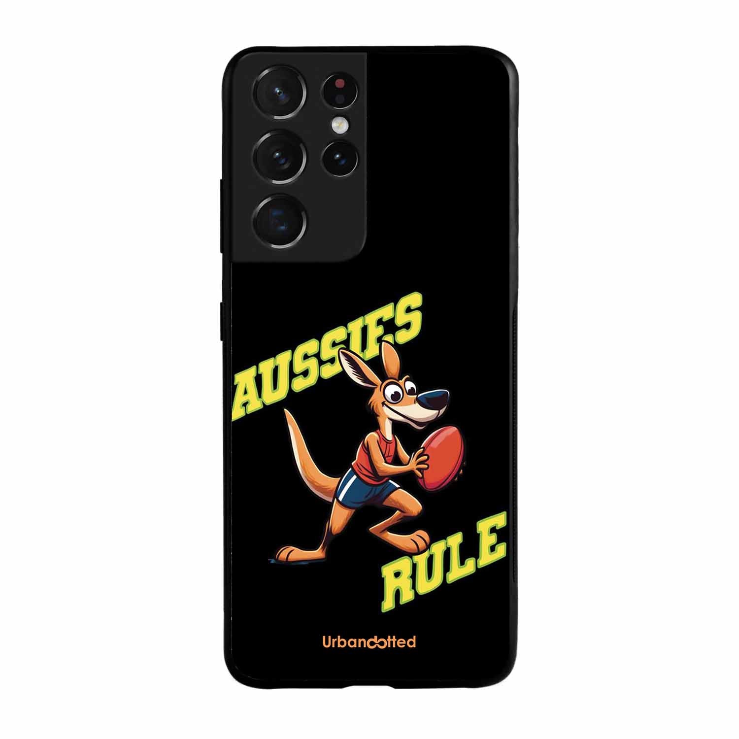 Aussies Rule Football Glass Case For Samsung S21 Ultra 5G