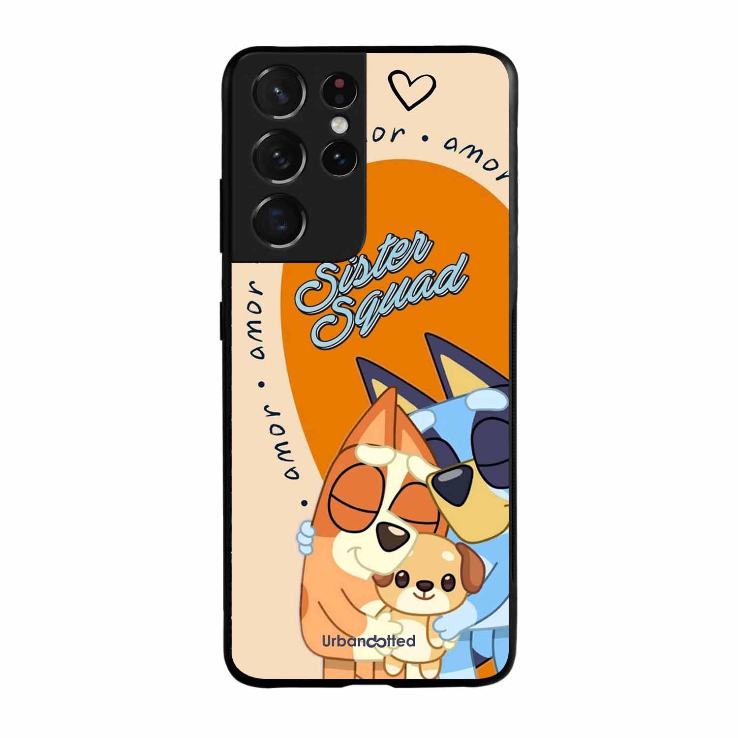 Aussie Cartoon Sisters Glass Case For Samsung S21 Ultra 5G