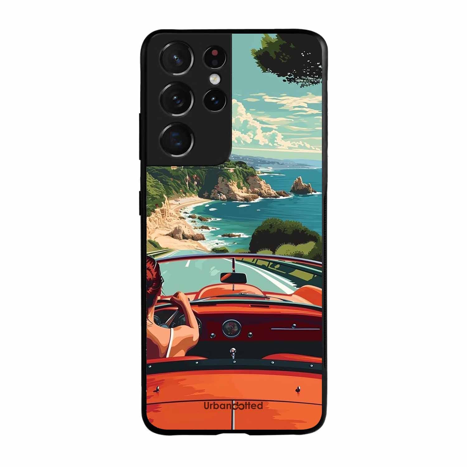 Ocean Breeze Road Trip Glass Case For Samsung S21 Ultra 5G