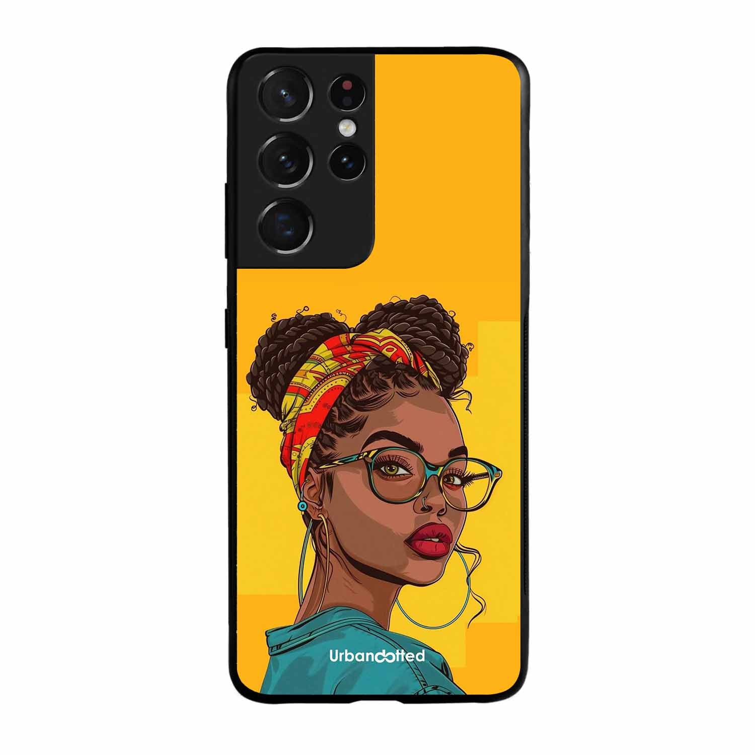 Headscarf Beauty Glass Case For Samsung S21 Ultra 5G