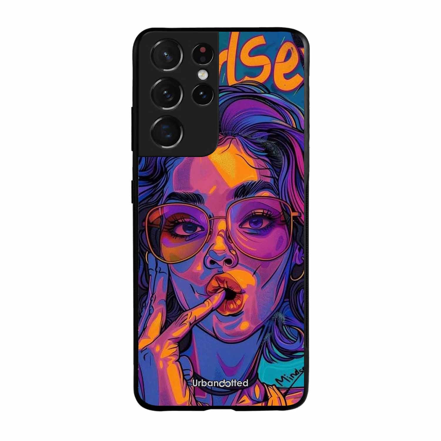 Vibrant Pop Art Girl Glass Case For Samsung S21 Ultra 5G