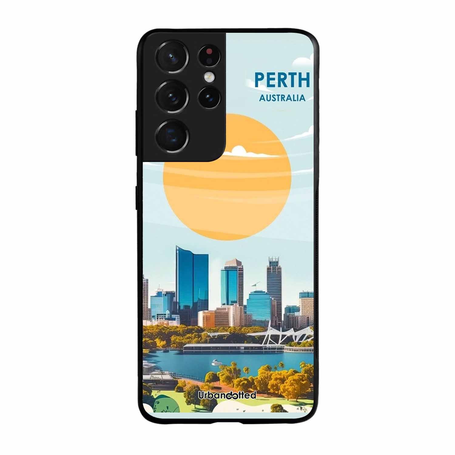 Western Australia Cityscape Glass Case For Samsung S21 Ultra 5G