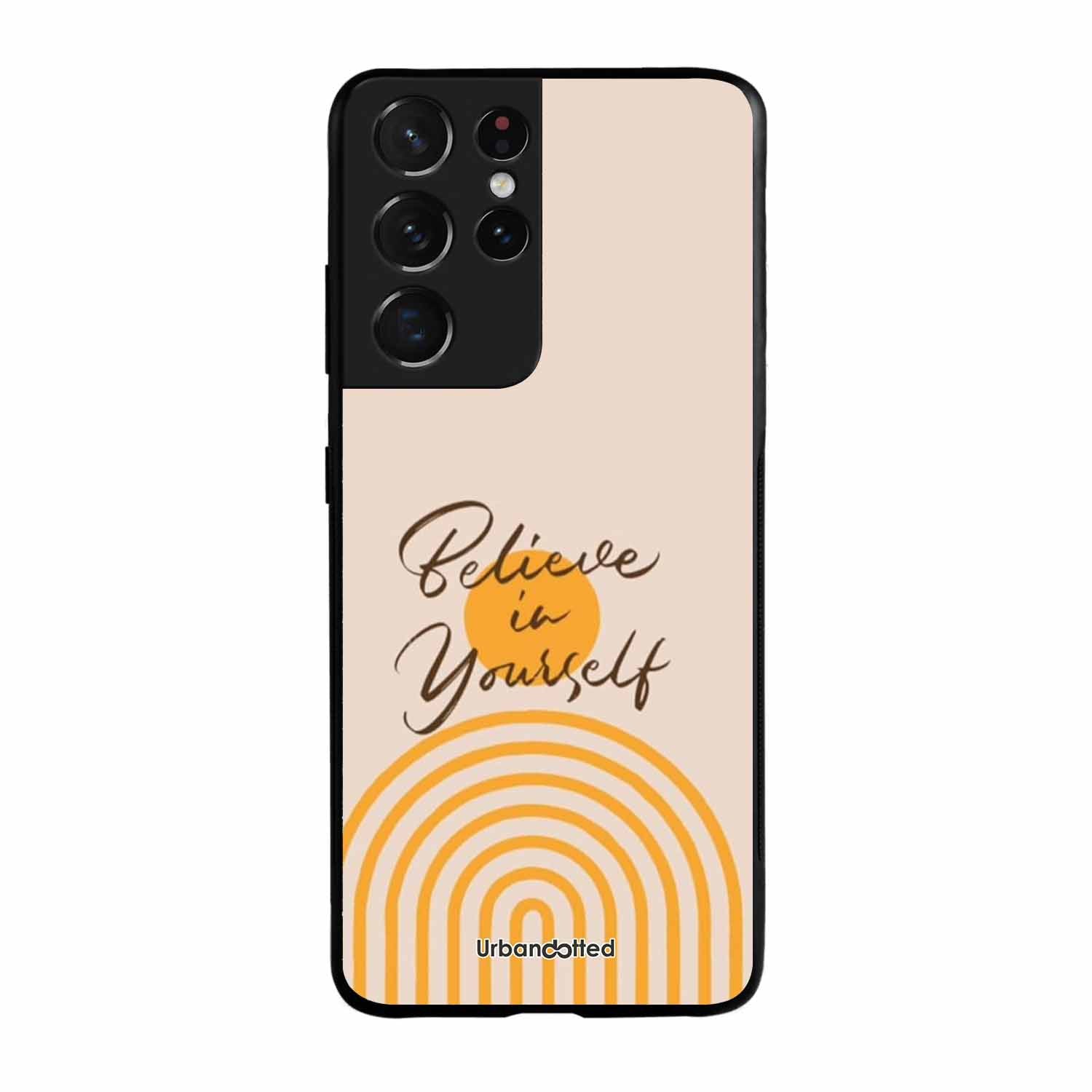 Believe In Yourself Rainbow Glass Case For Samsung S21 Ultra 5G