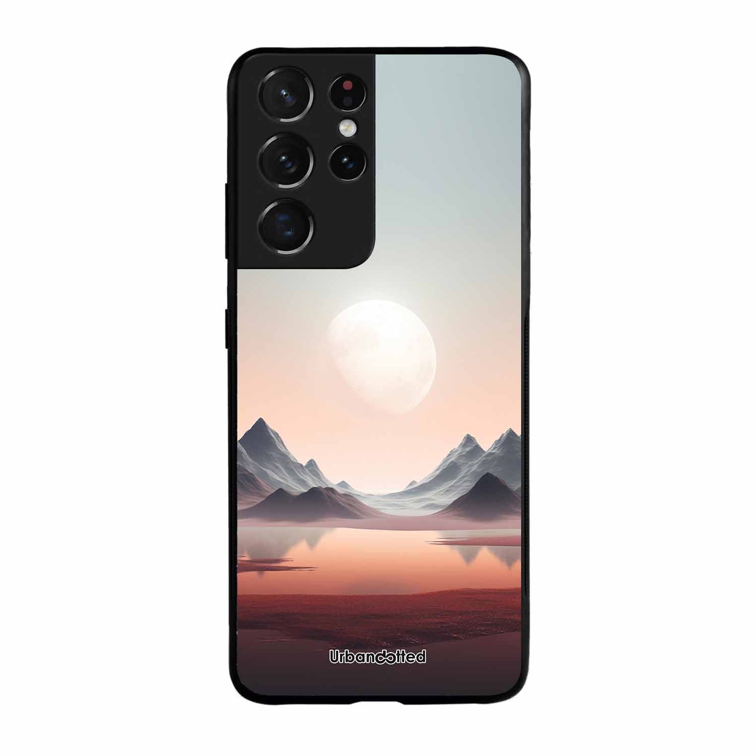 Tranquil Landscape Reflection Glass Case For Samsung S21 Ultra 5G