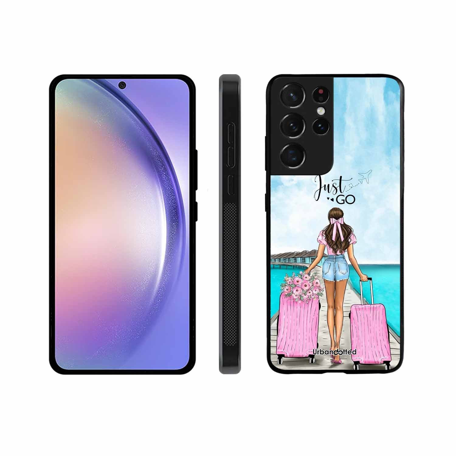 Just Go Travel Glass Case For Samsung S21 Ultra 5G