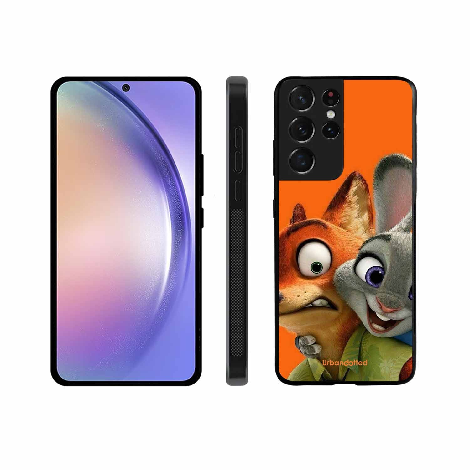 Zootopia Friends Glass Case For Samsung S21 Ultra 5G