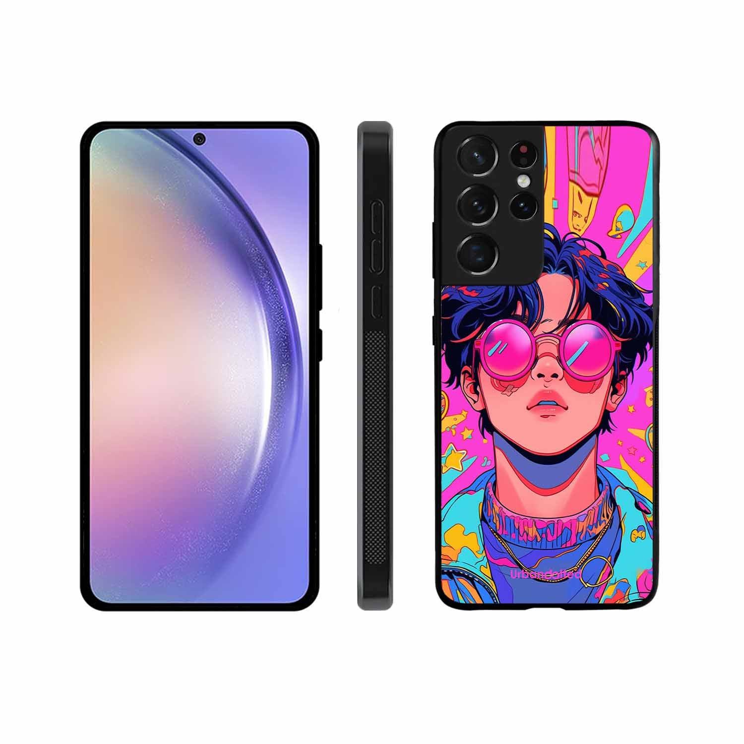 Neon Vibes Portrait Glass Case For Samsung S21 Ultra 5G