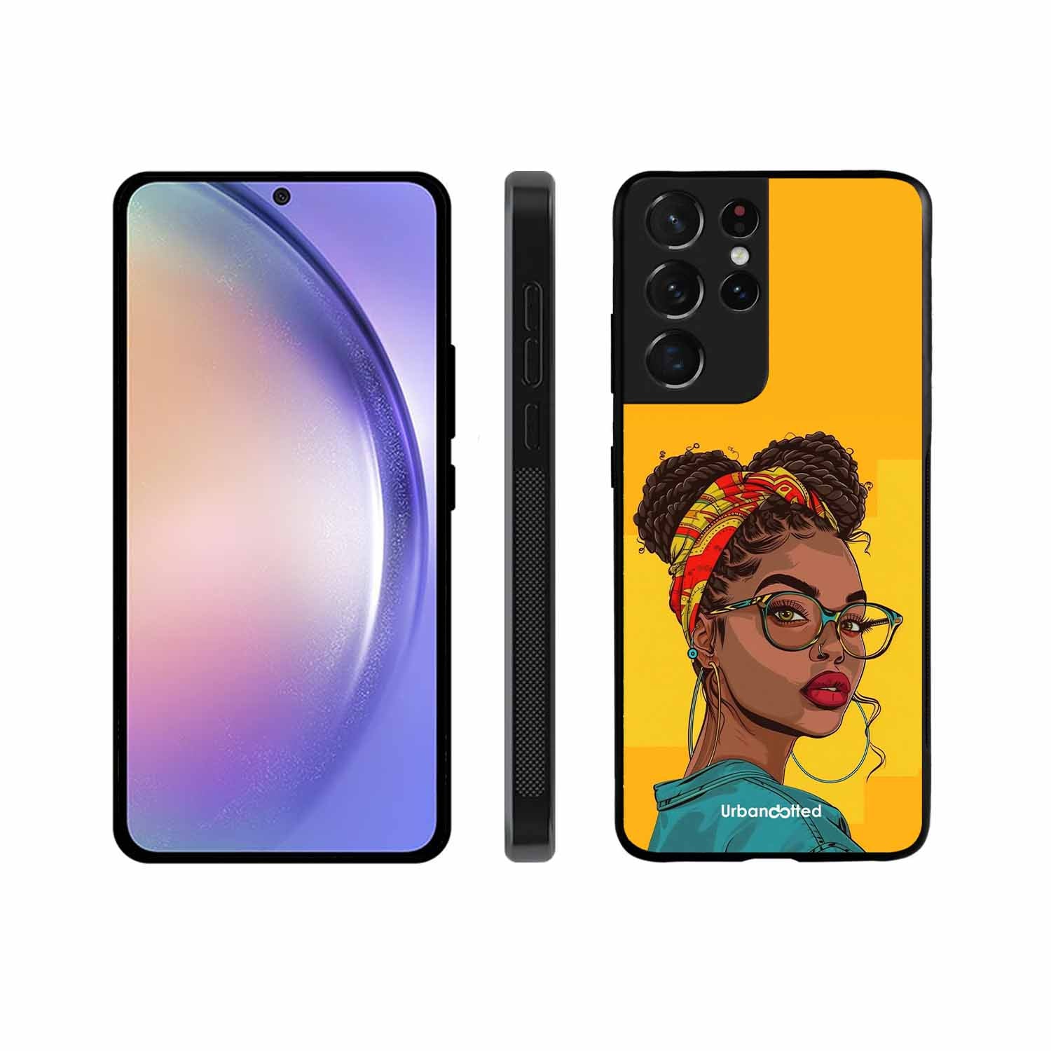 Headscarf Beauty Glass Case For Samsung S21 Ultra 5G