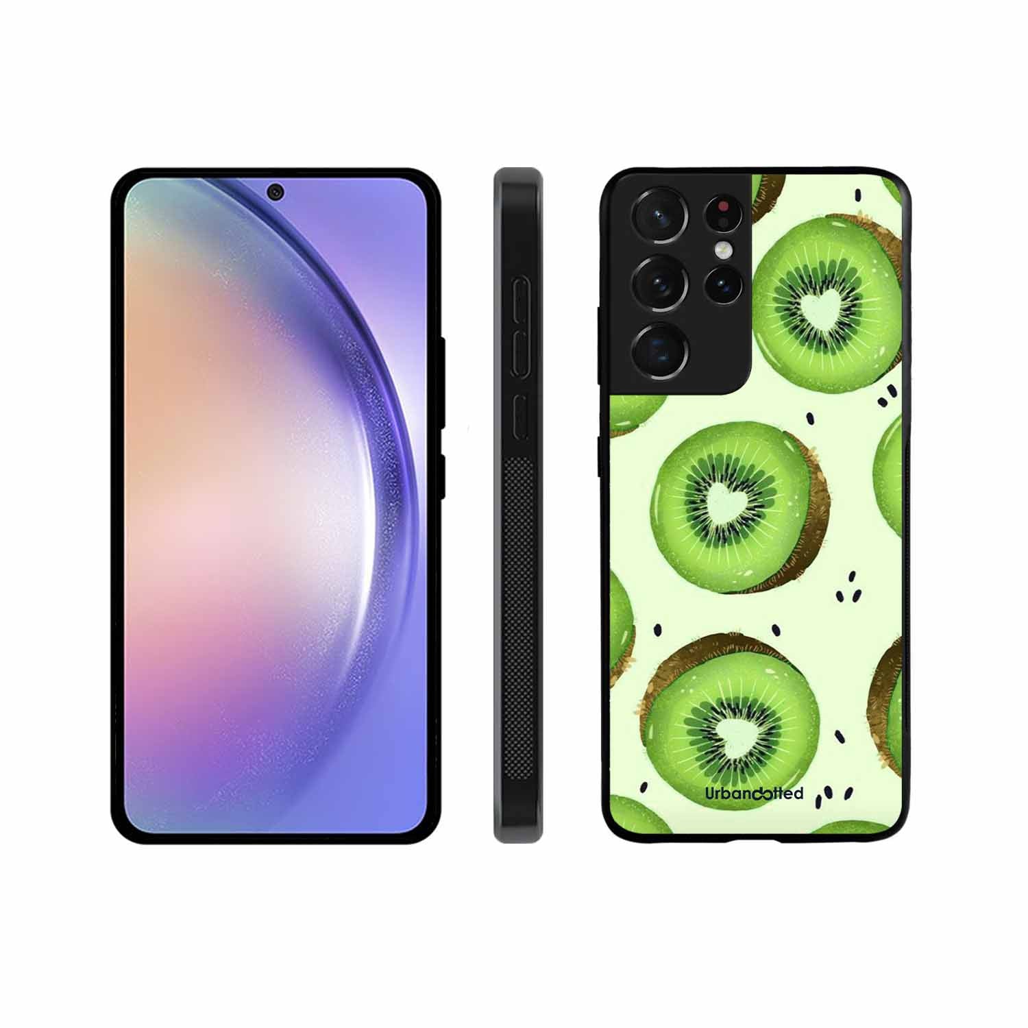 Tropical Kiwi Fruit Glass Case For Samsung S21 Ultra 5G