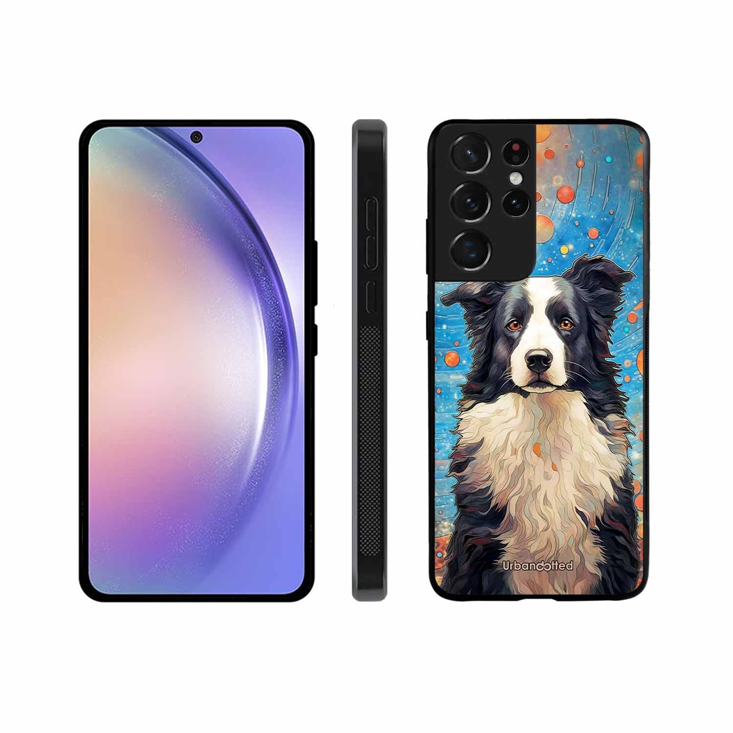 Artistic Dog Illustration Glass Case For Samsung S21 Ultra 5G