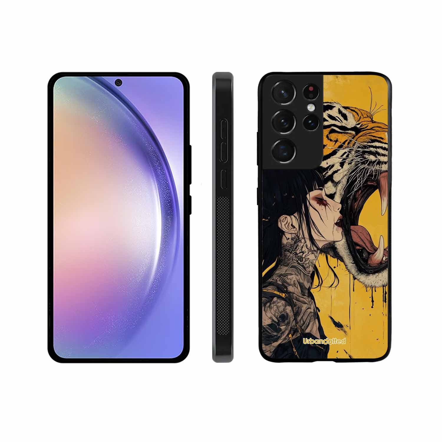 Tattooed Girl with Tiger Glass Case For Samsung S21 Ultra 5G