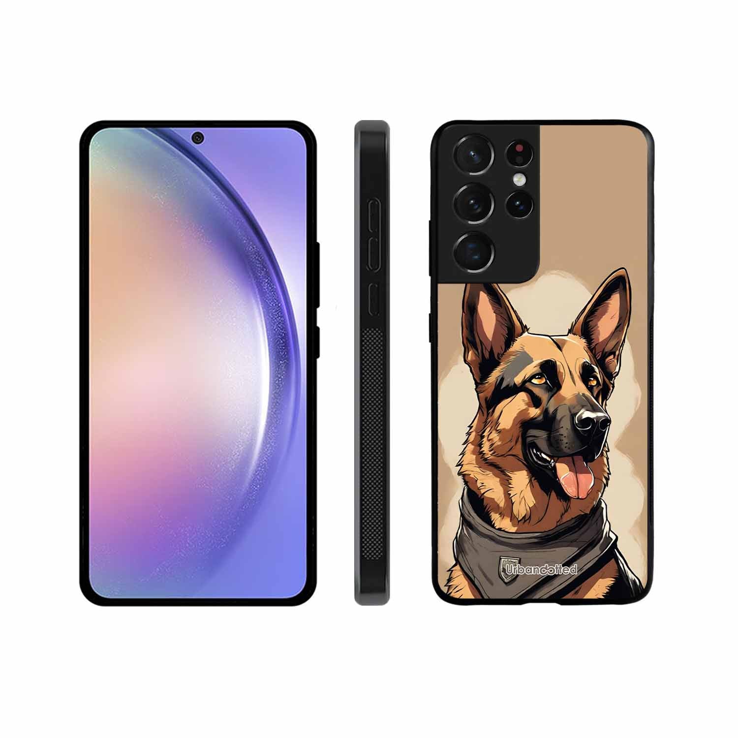 German Shepherd Portrait Glass Case For Samsung S21 Ultra 5G